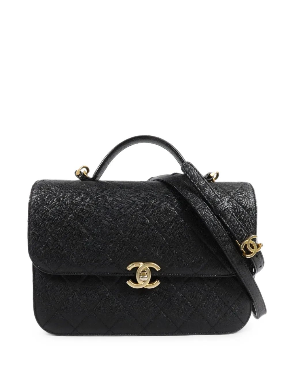 CC turn-lock shoulder bag