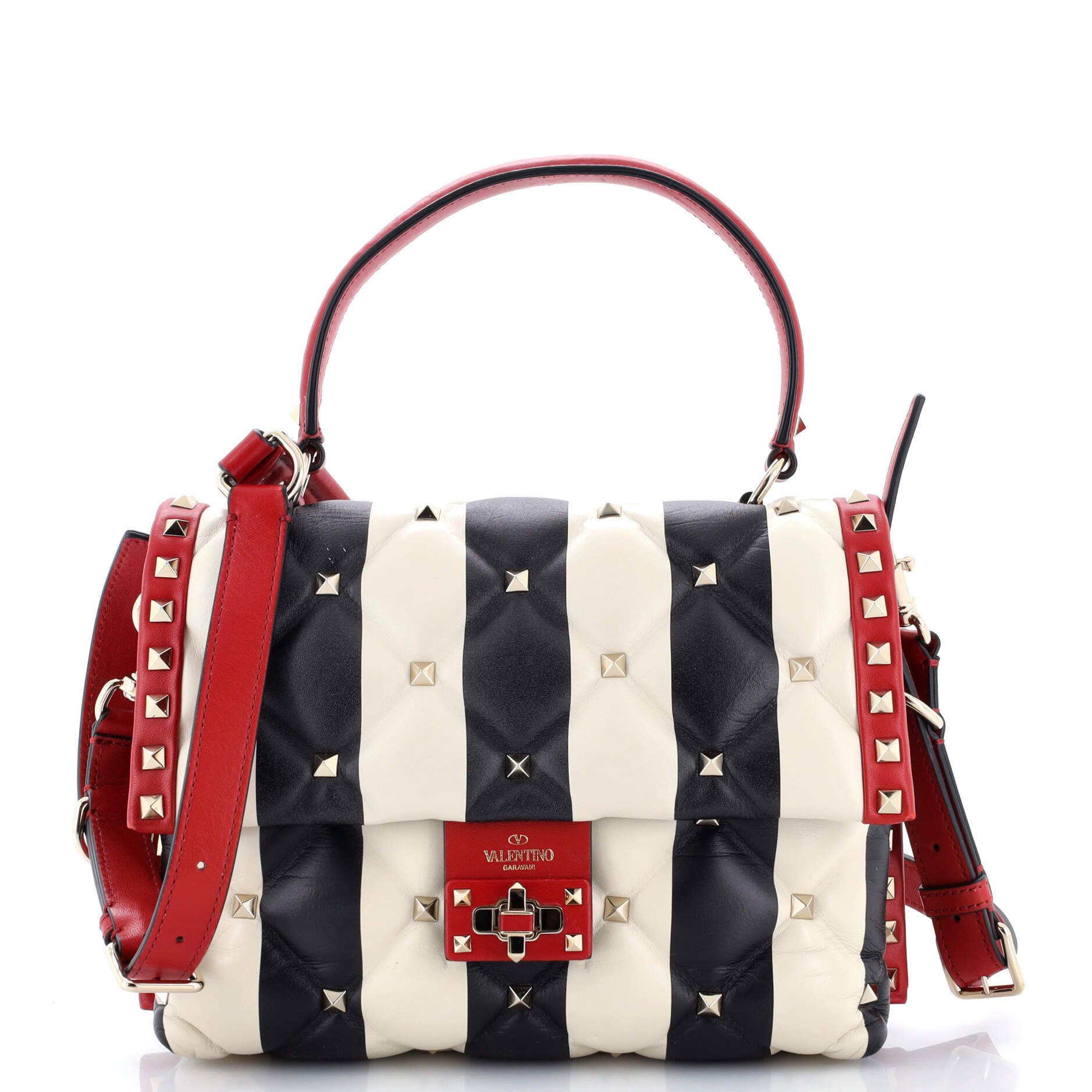 Valentino Garavani Candystud Top Handle Bag Leather Medium