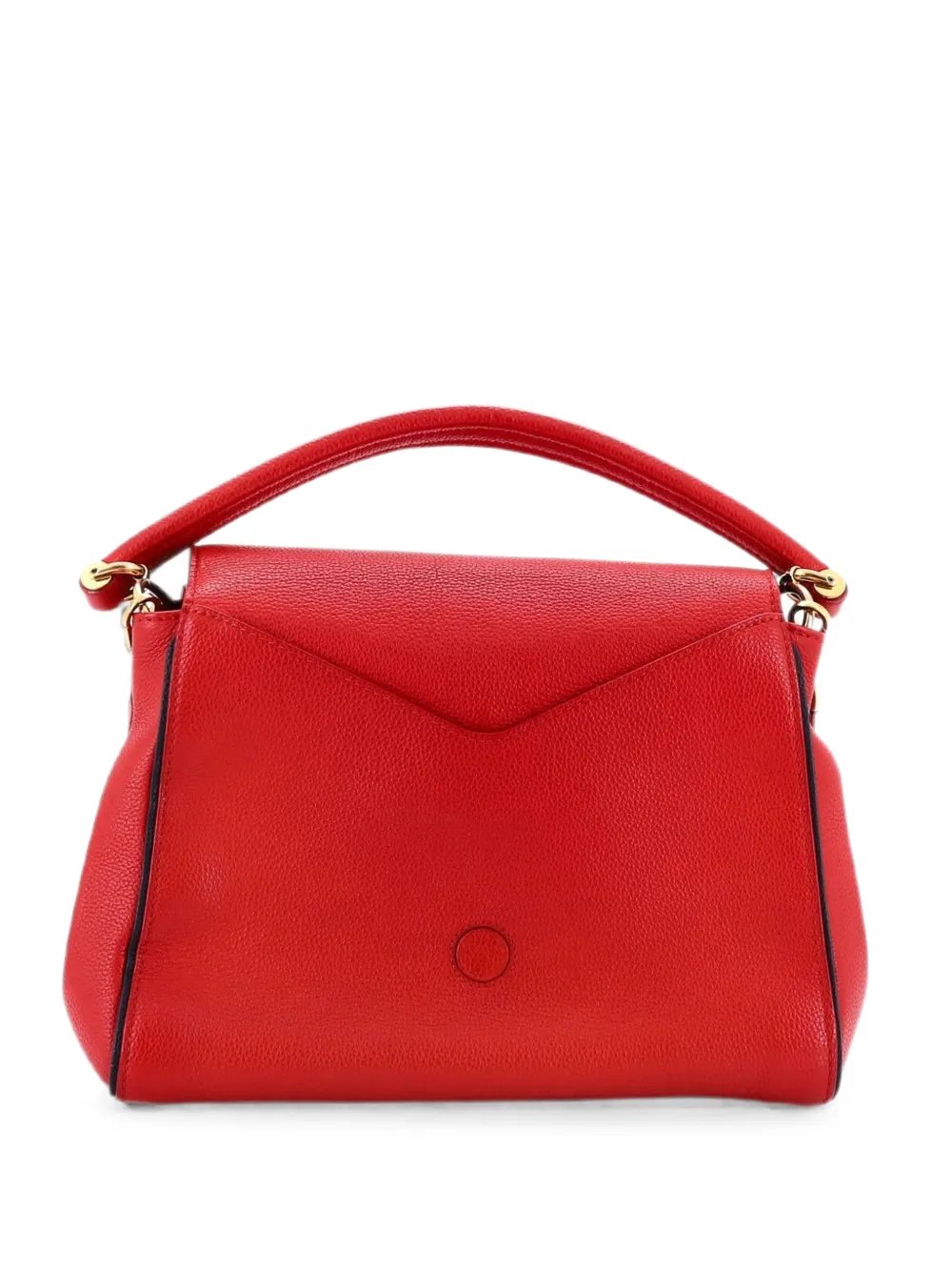 Double V Handbag Calfskin with Monogram Canvas satchel