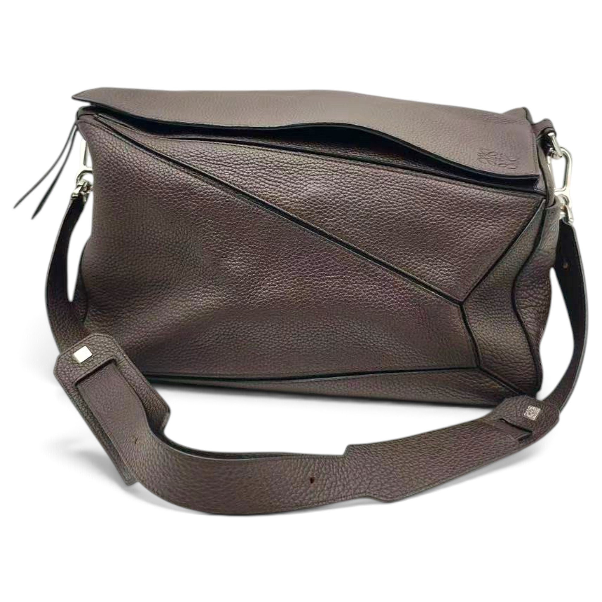 Puzzle leather handbag
