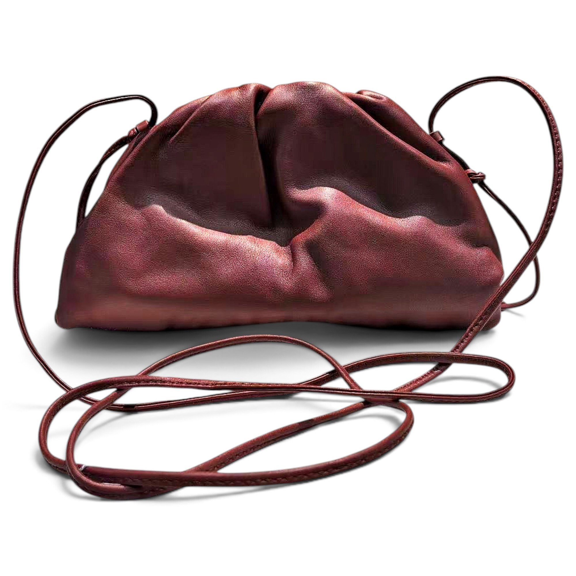 Pouch leather handbag