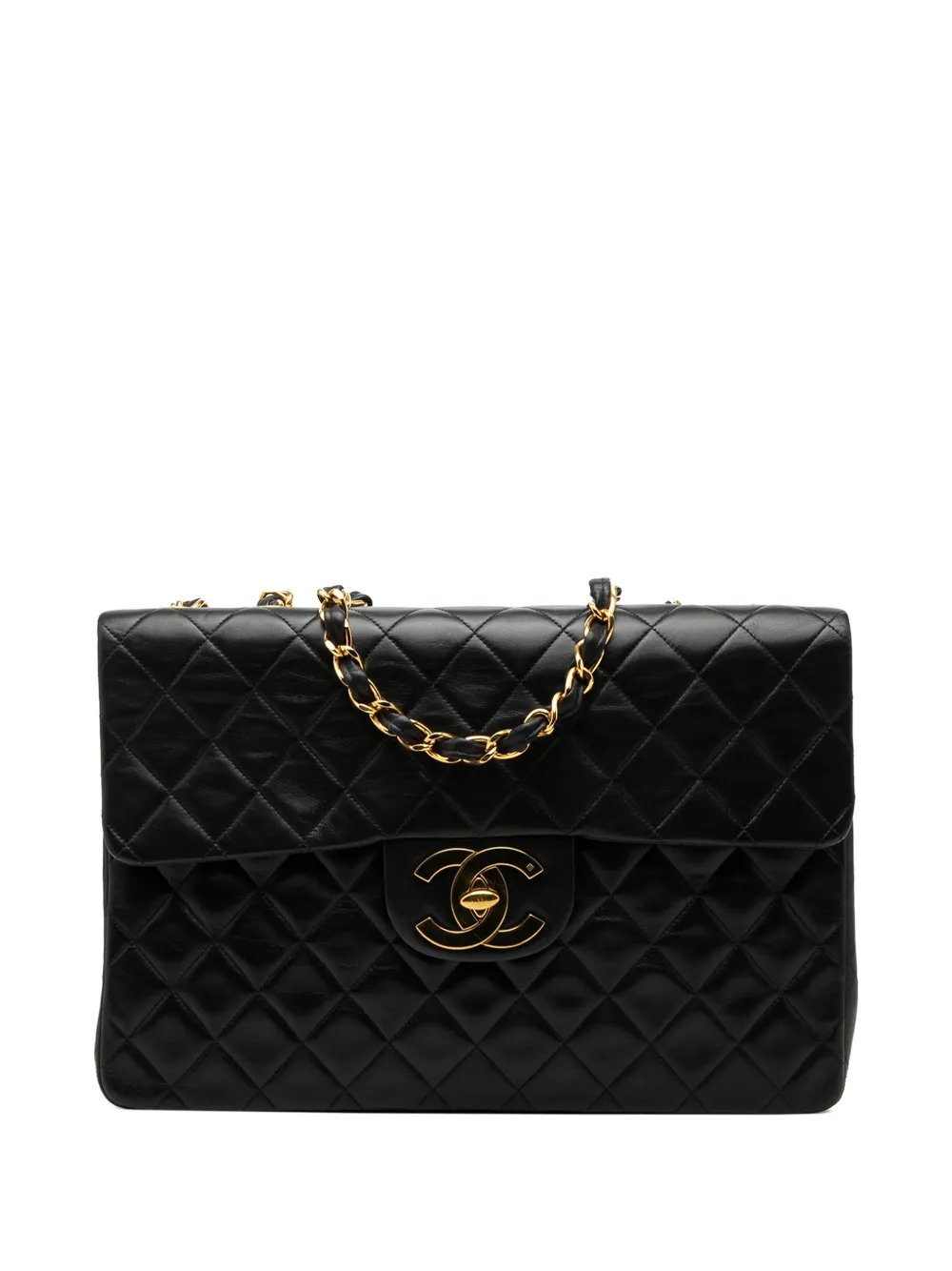 1989-1991 Maxi XL Classic Lambskin Single Flap shoulder bag