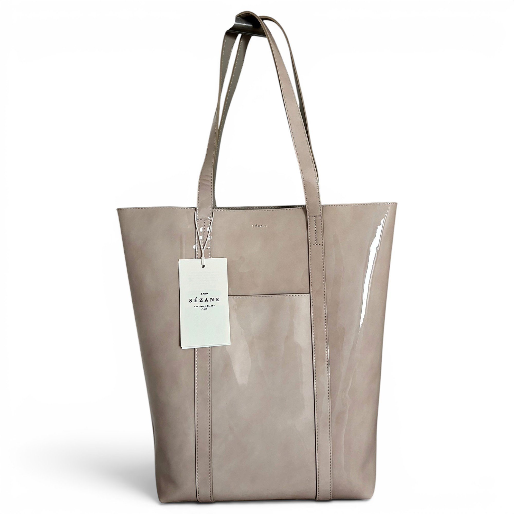 Patent leather tote