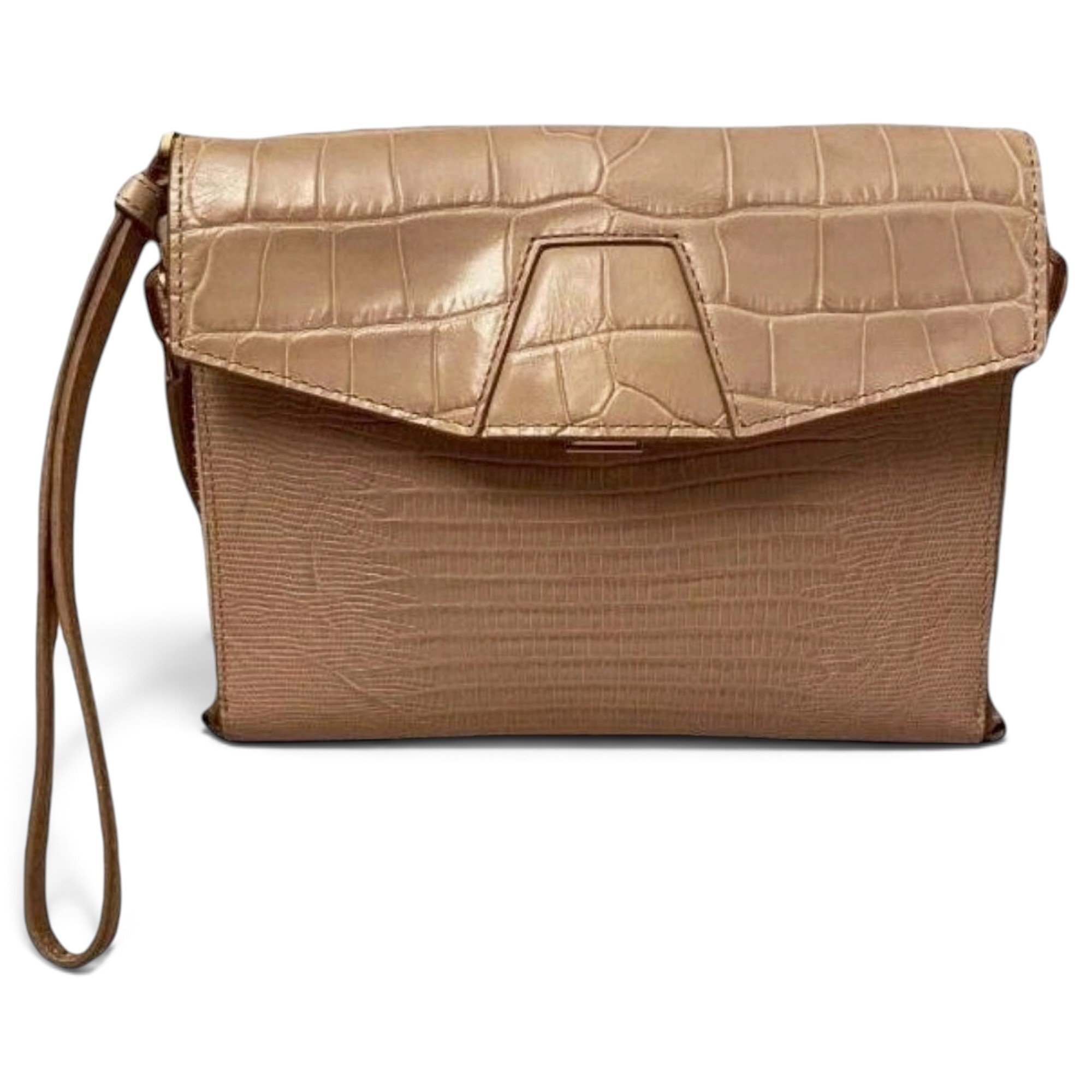 Leather clutch bag