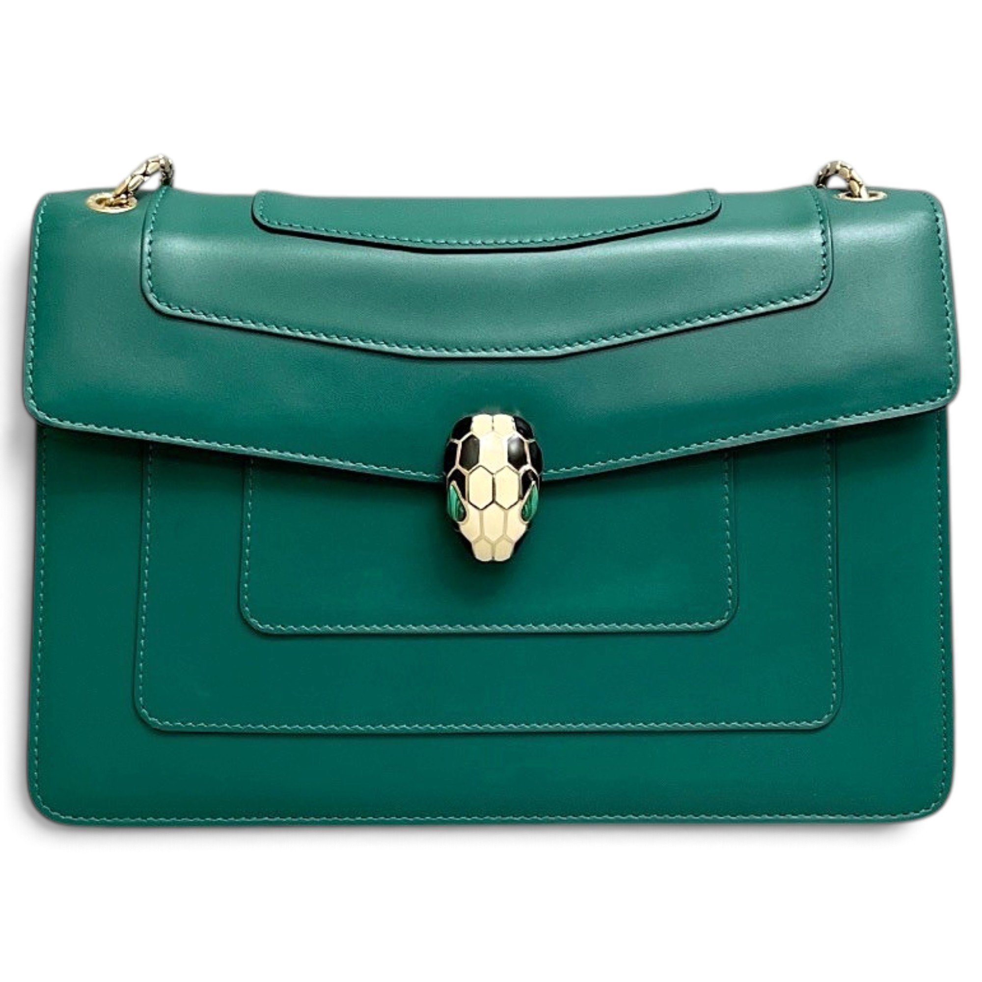 Serpenti leather handbag