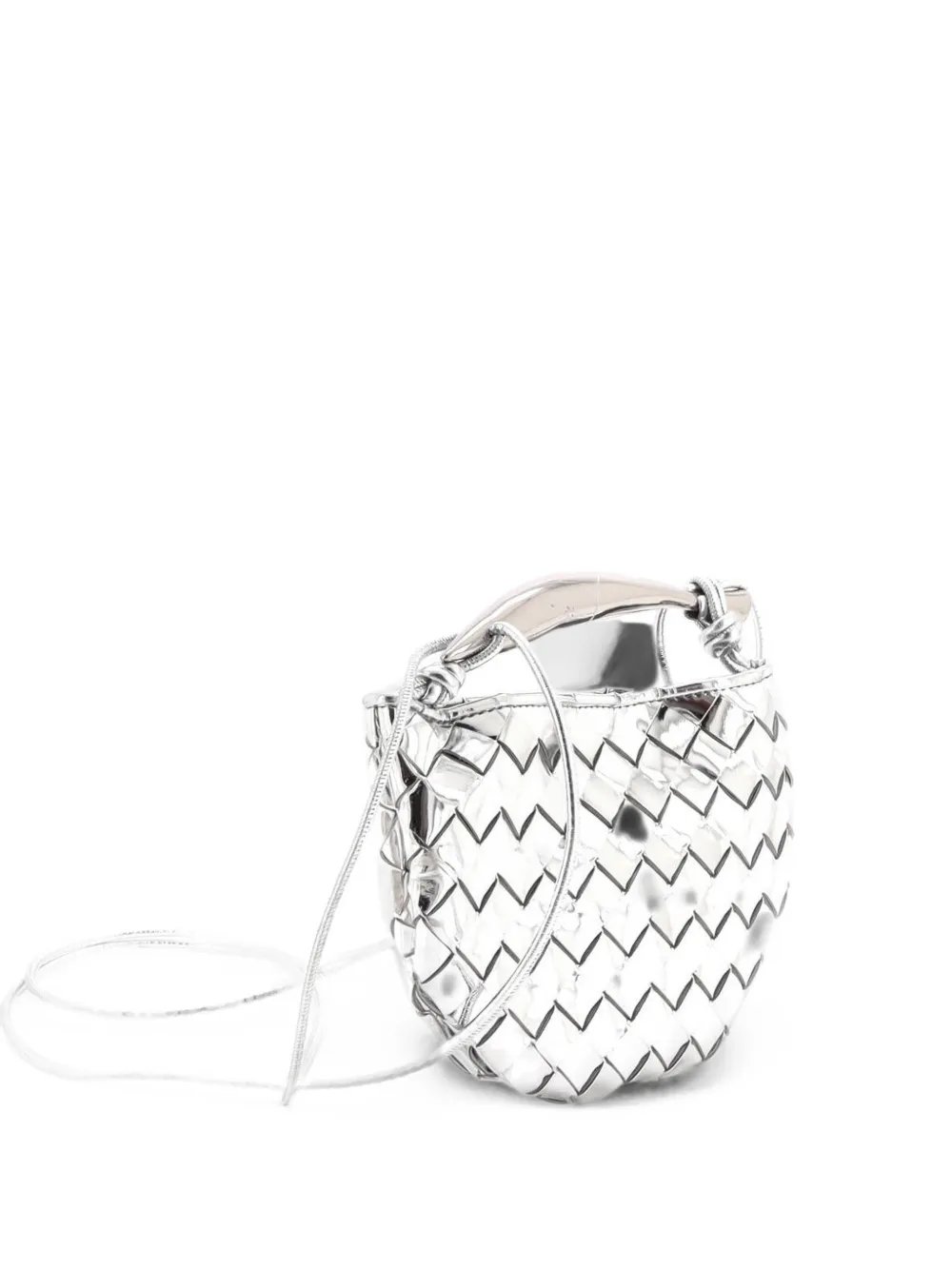 Sardine Top Handle Bag Metallic Leather Mini crossbody bag