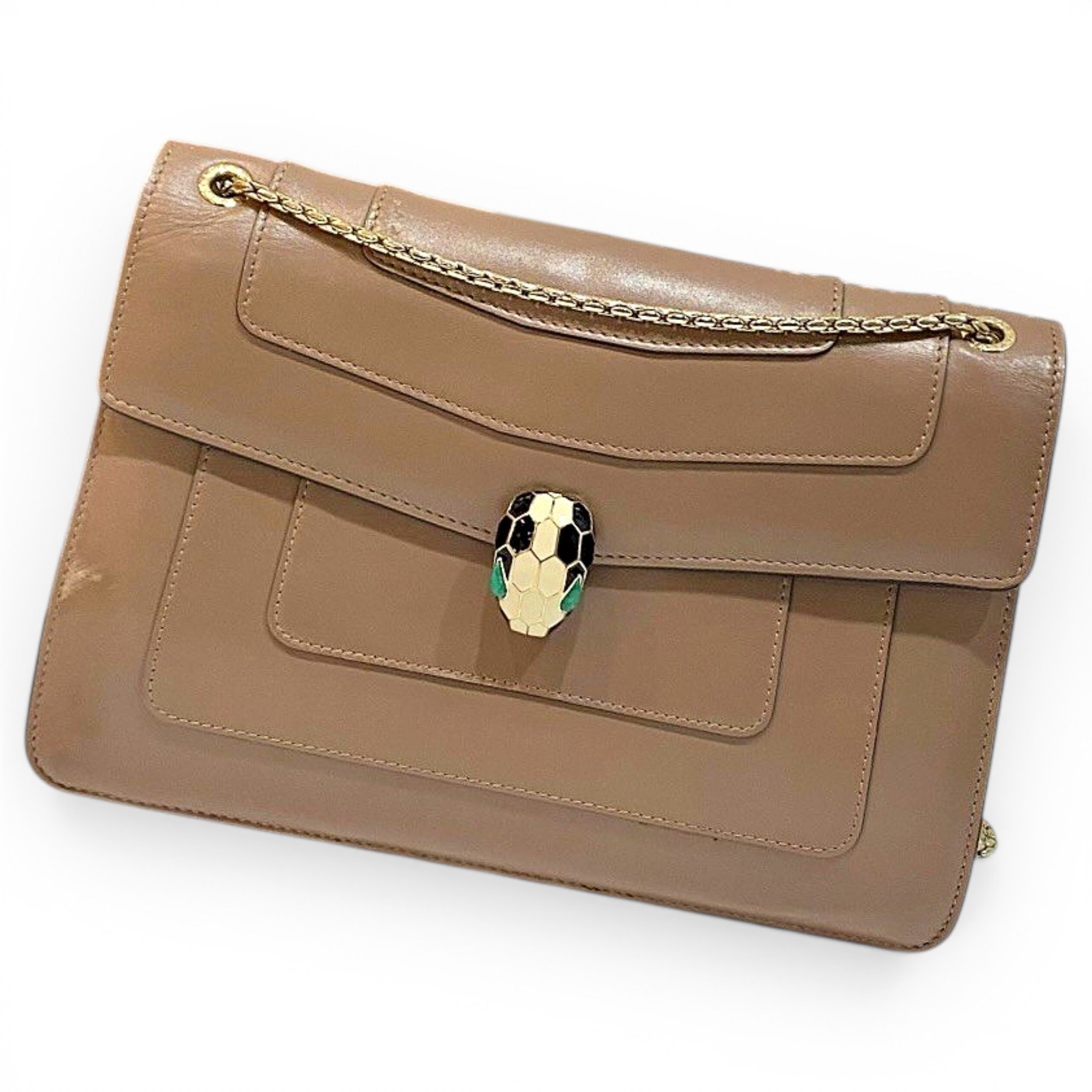 Serpenti leather handbag