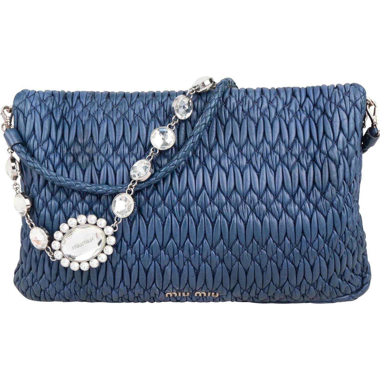 Miu Miu Miu Crystal leather handbag