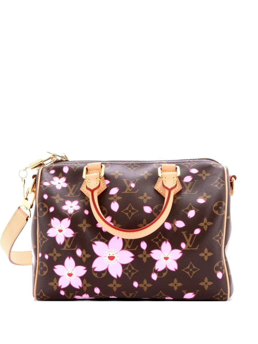 x Takashi Murakami Speedy Handbag Limited Edition Cherry Blossom Monogram 25 satchel