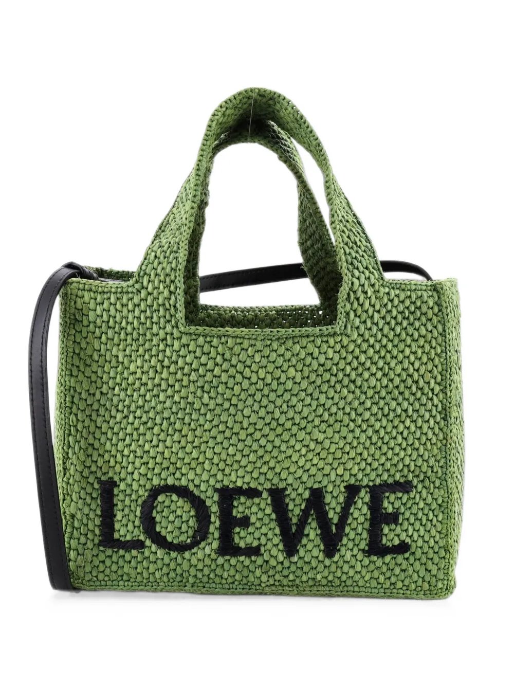 Paula's Ibiza Logo Convertible Raffia Small tote bag