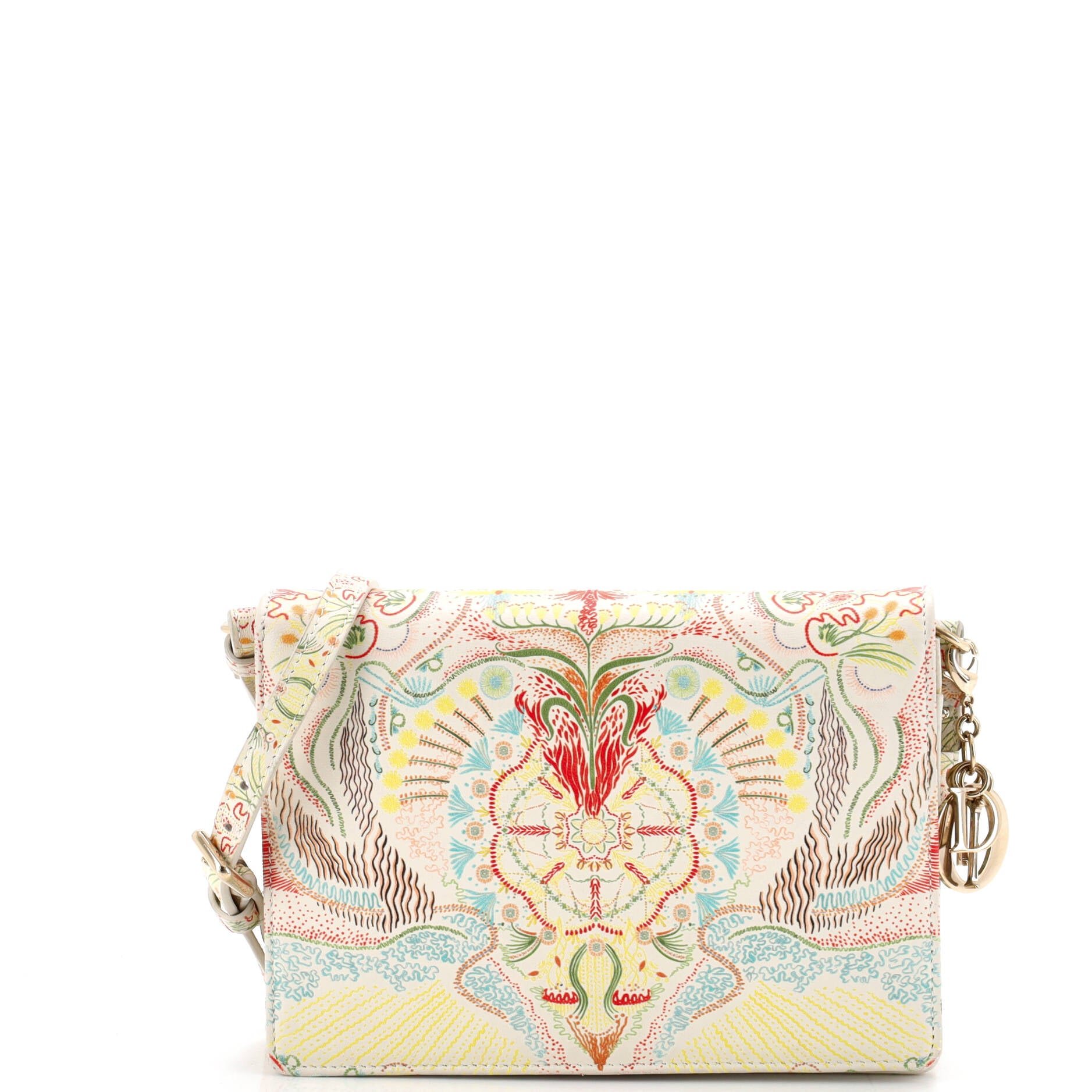 Dior Lady Dior Wallet on Chain Pouch Printed Leather
