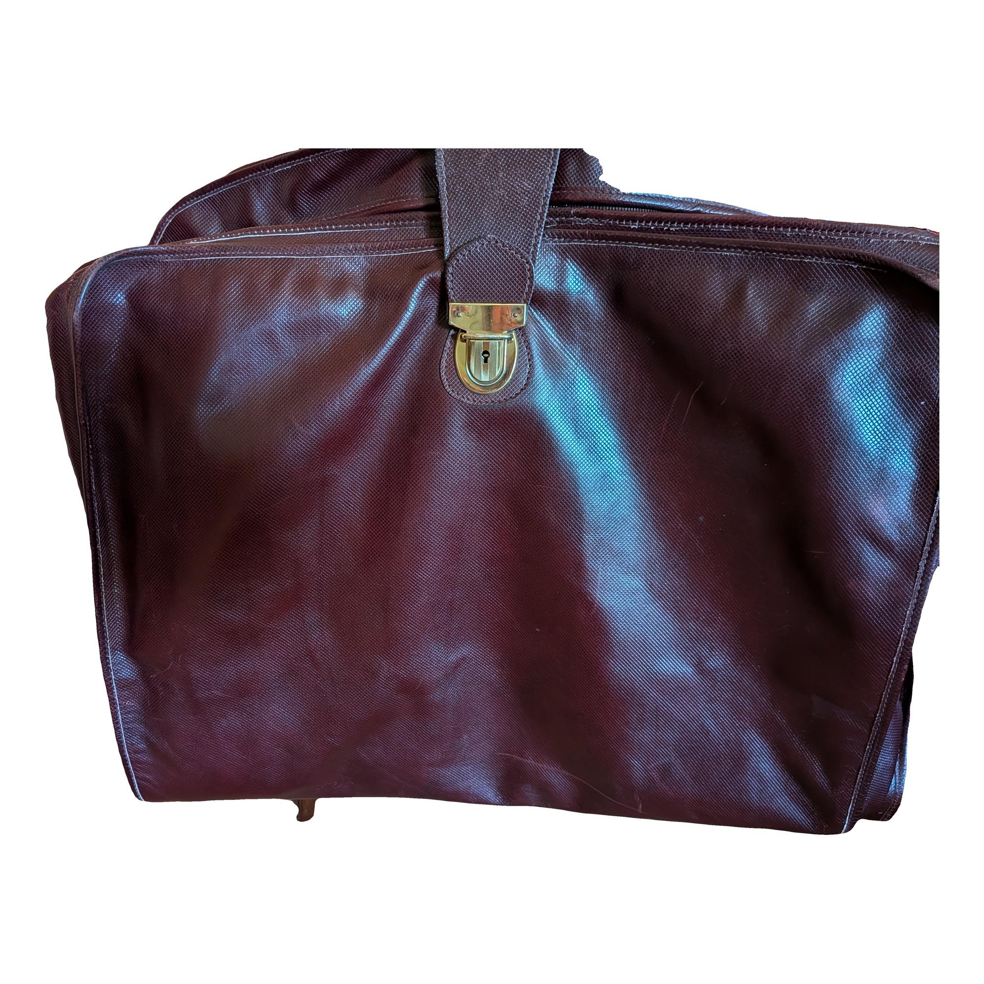 Leather travel bag