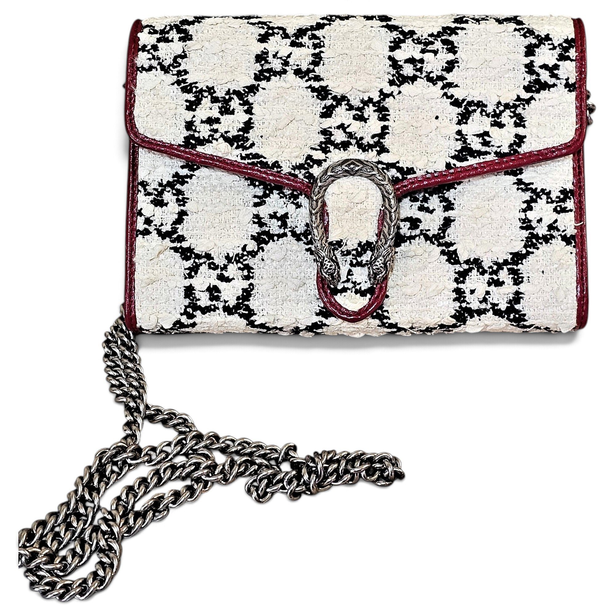 Dionysus Chain Wallet tweed crossbody bag