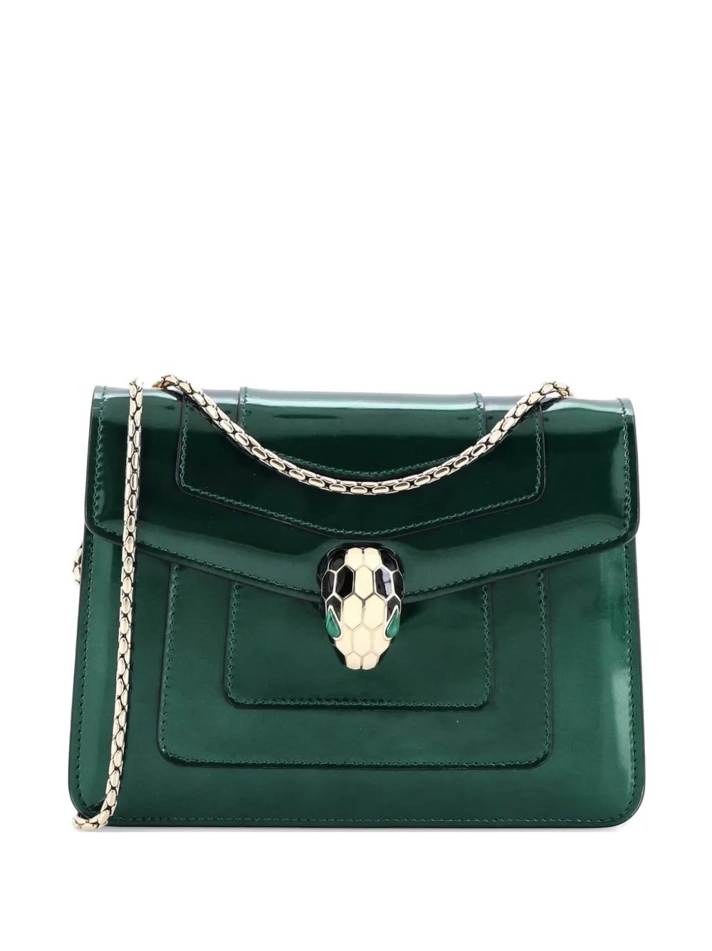Serpenti Forever Square Patent Small shoulder bag