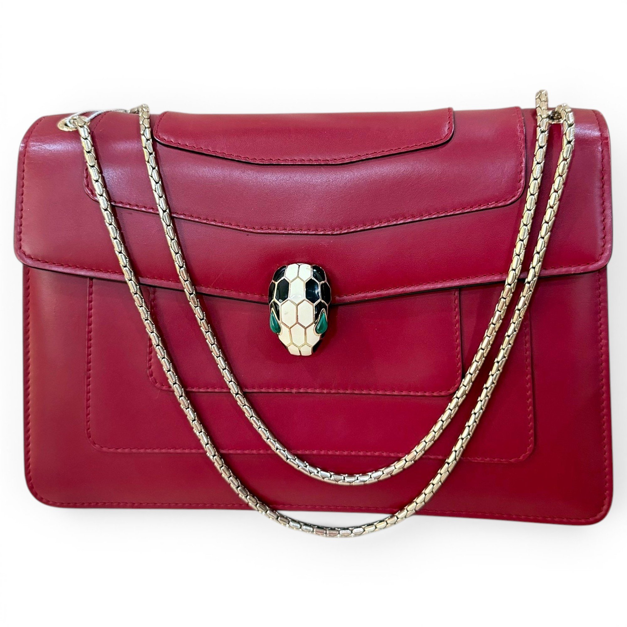 Serpenti leather handbag