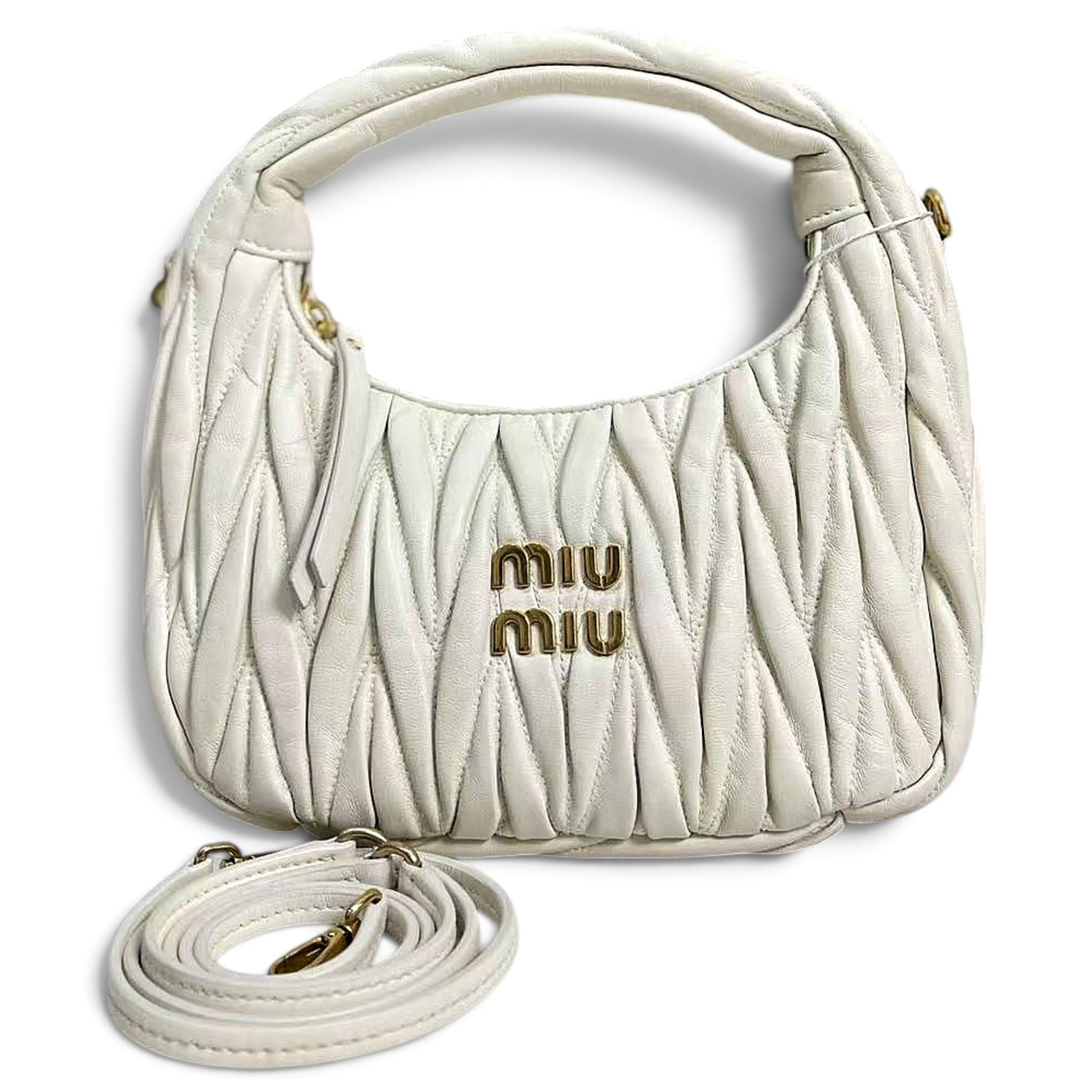 Miu Wander leather handbag