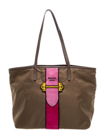 Tessuto Nylon Ricamo Shopping Tote