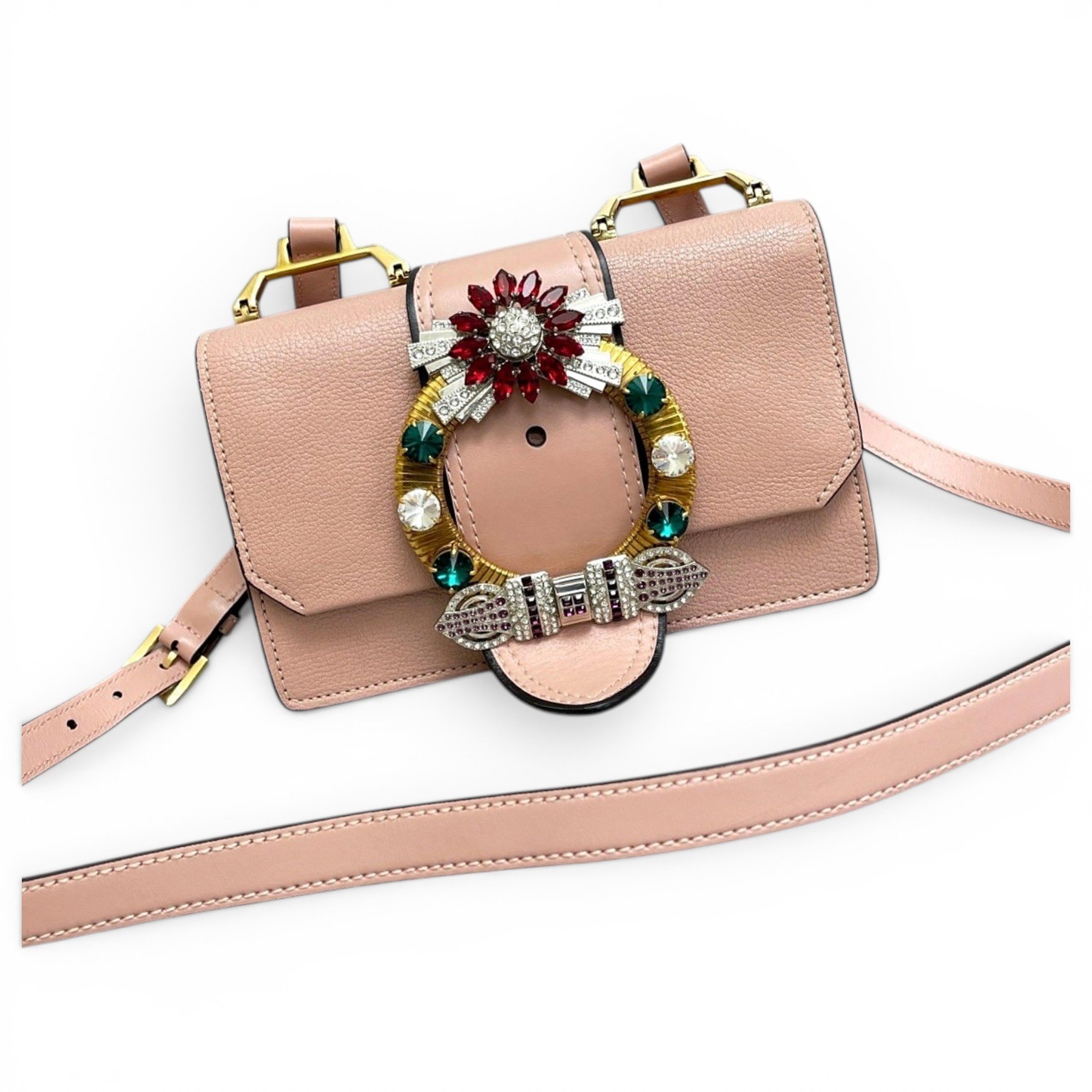 Miu Lady leather handbag