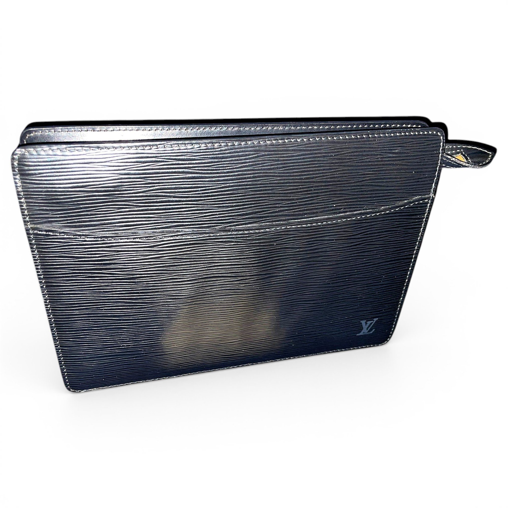 Leather clutch bag