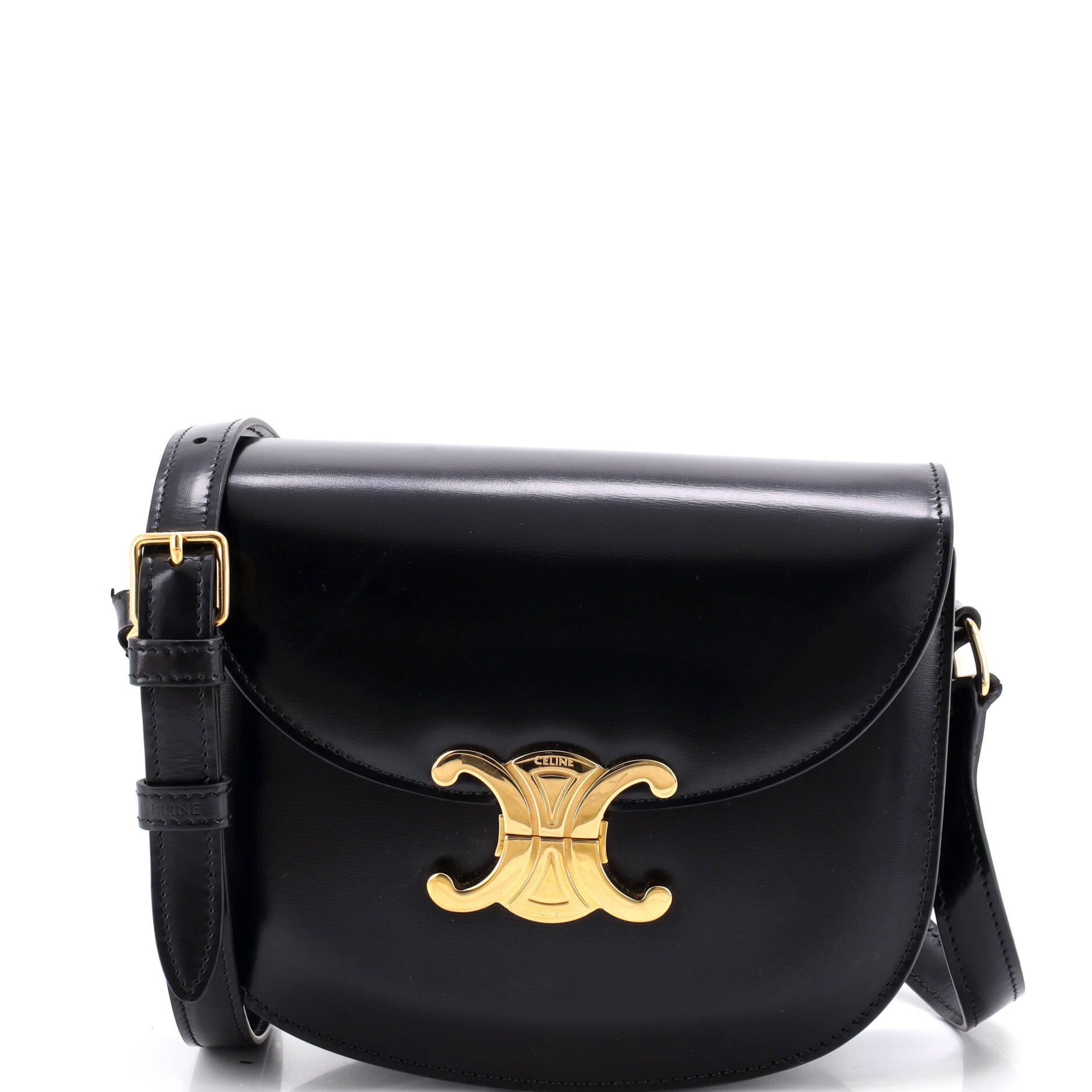 Triomphe Besace Clea Flap Bag Leather