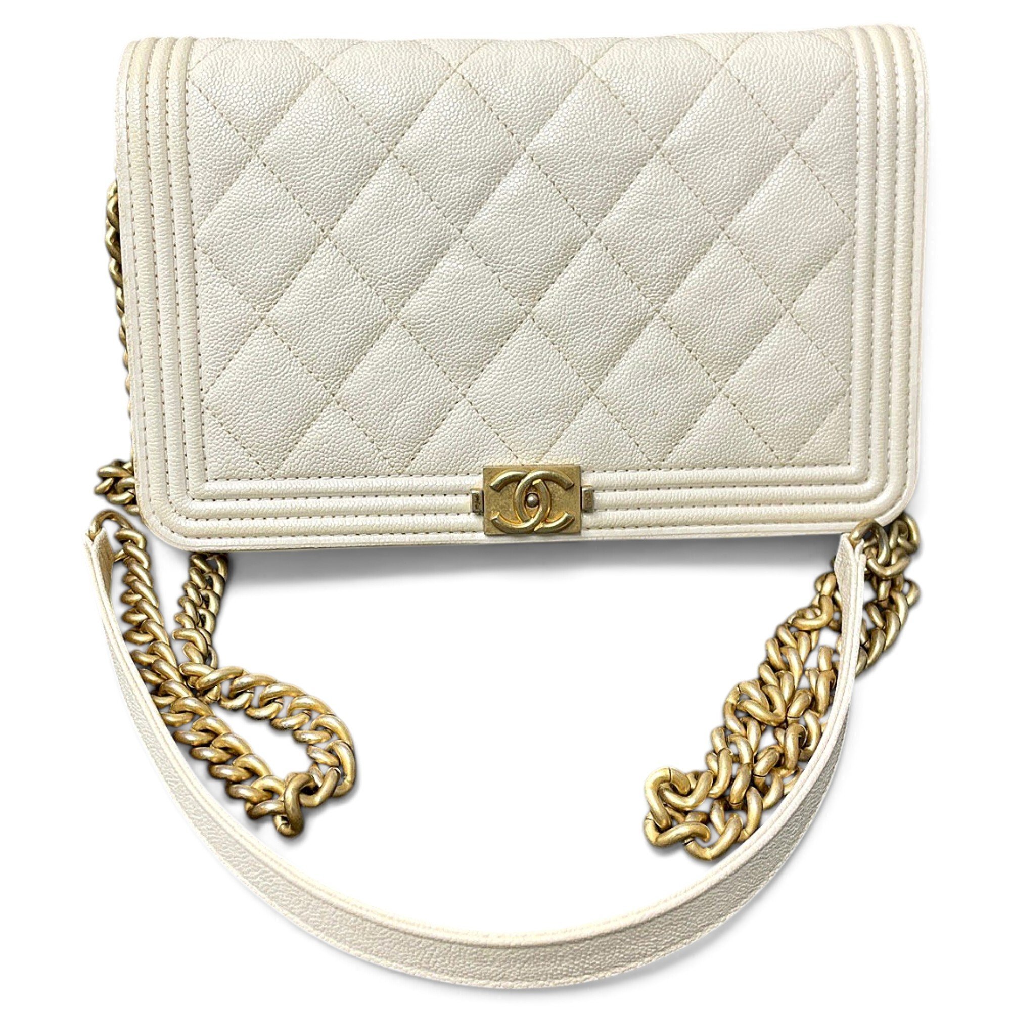 Wallet On Chain Boy leather handbag