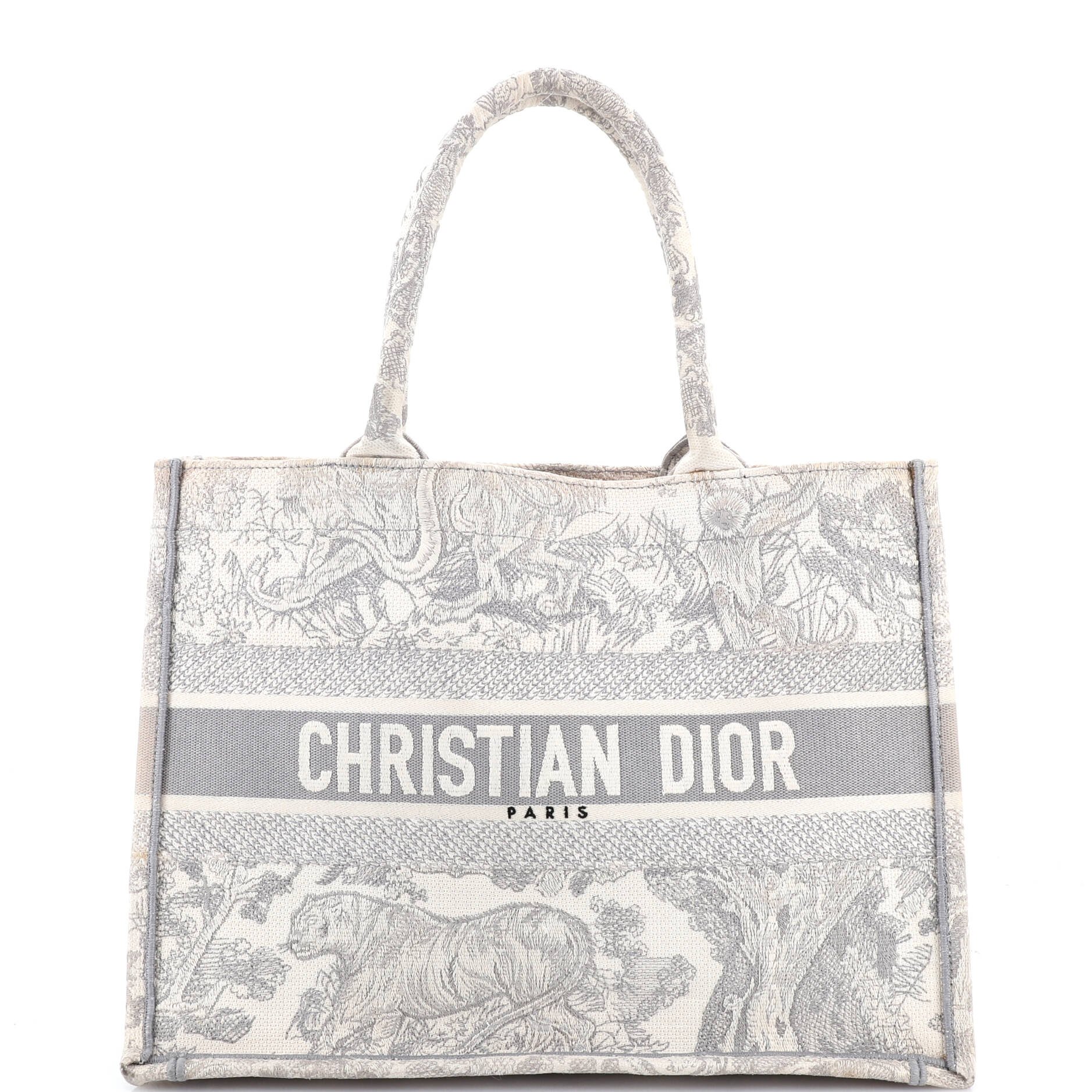 Dior Book Tote Embroidered Canvas Medium