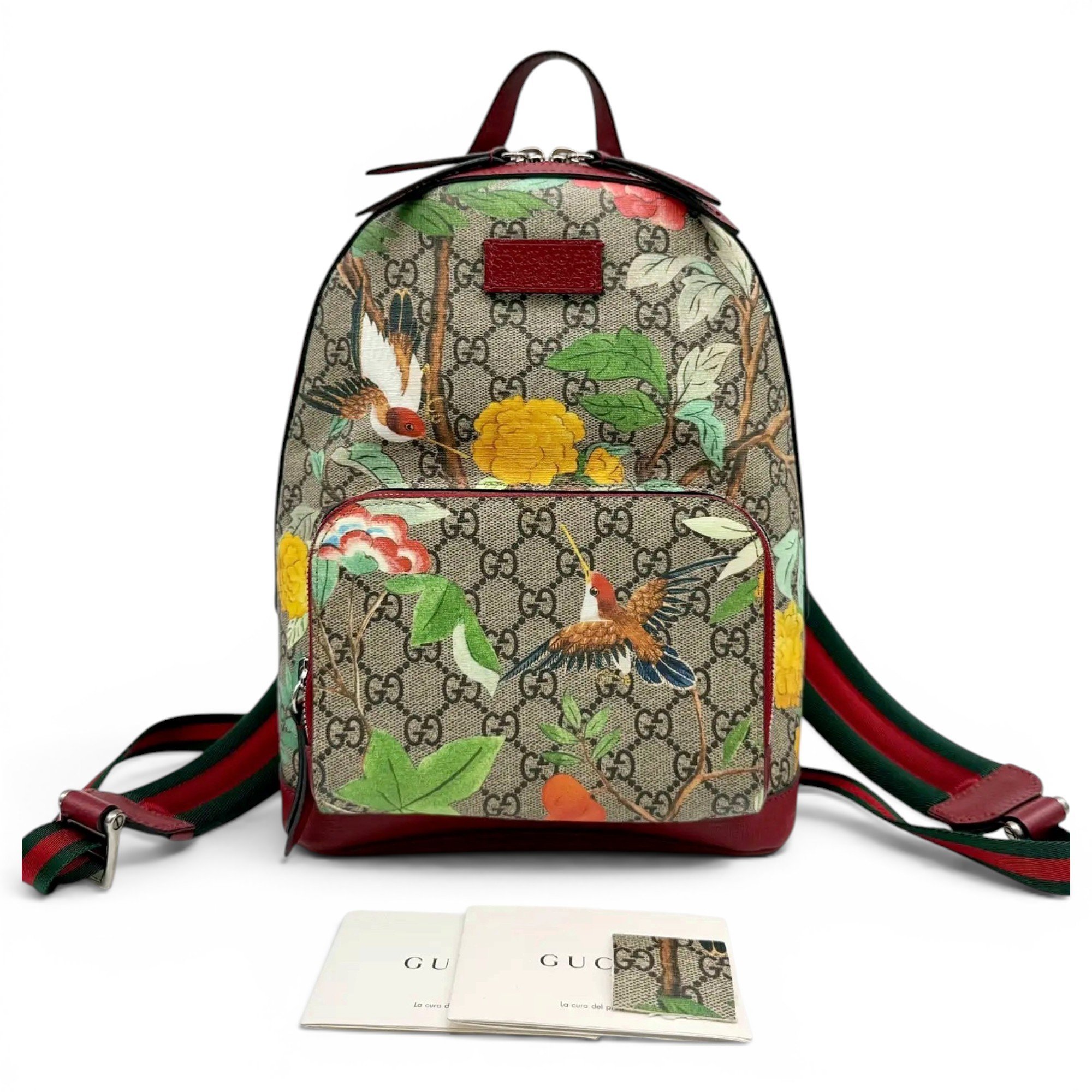 Bamboo Tassel Oval vinyl backpack