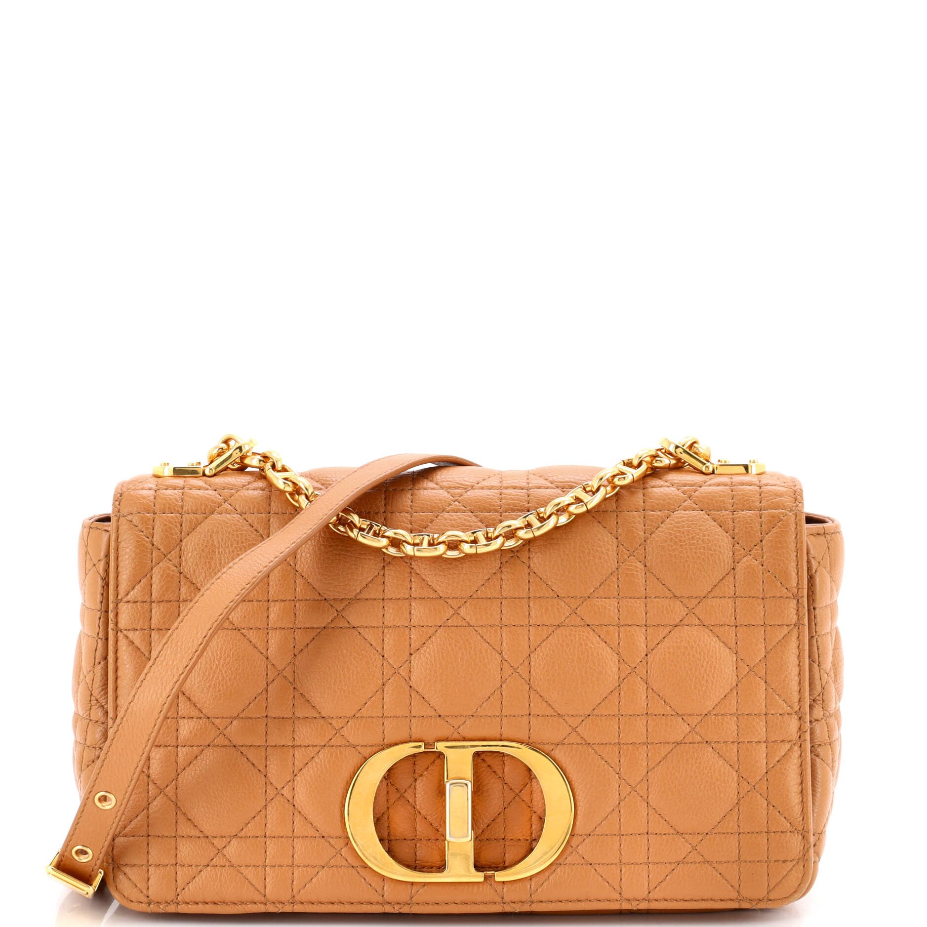 Caro Bag Cannage Quilt Calfskin Medium