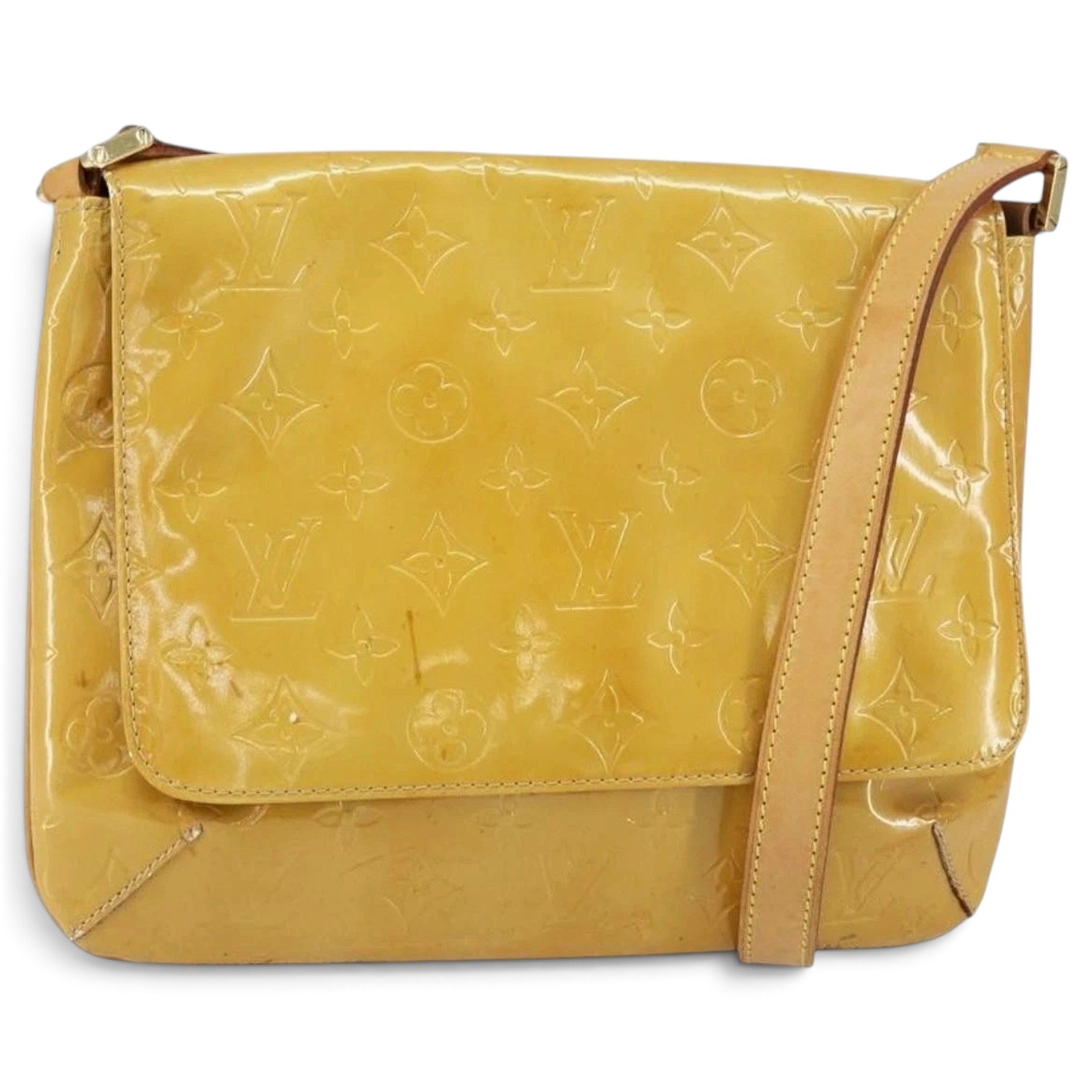 Patent leather handbag