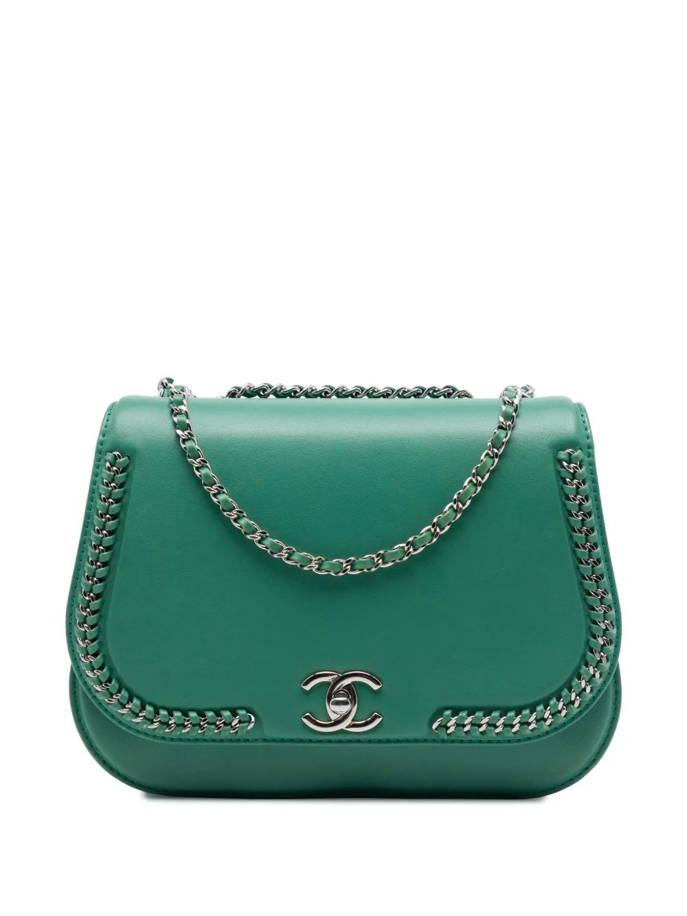 2016-2017 Medium Calfskin Braided Chic Flap shoulder bag