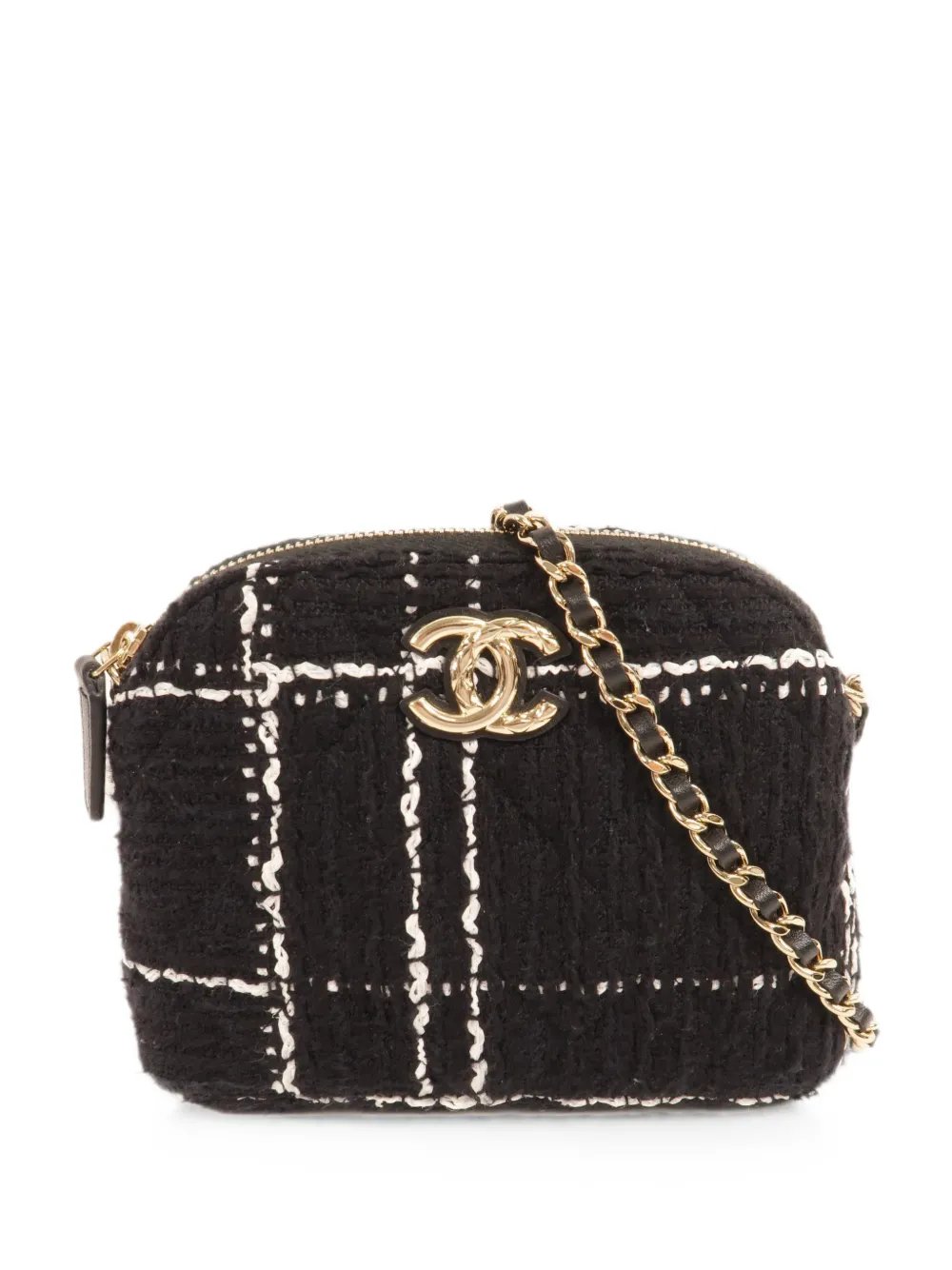 CC tweed shoulder bag