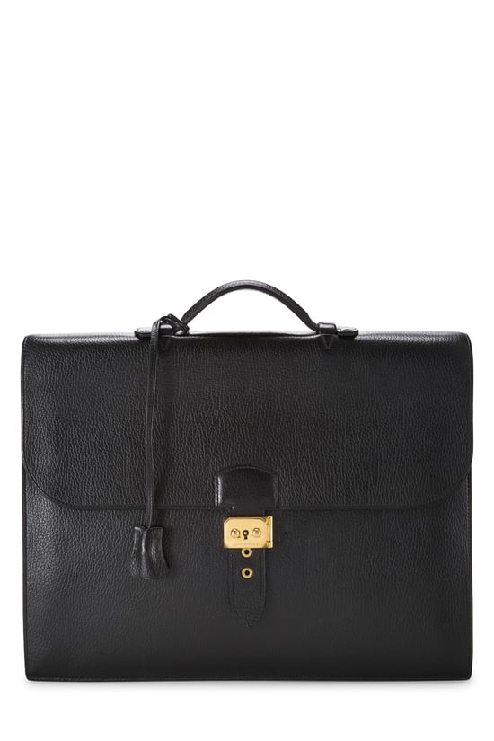 Hermes Black Ardennes Sac a Dépêches 38