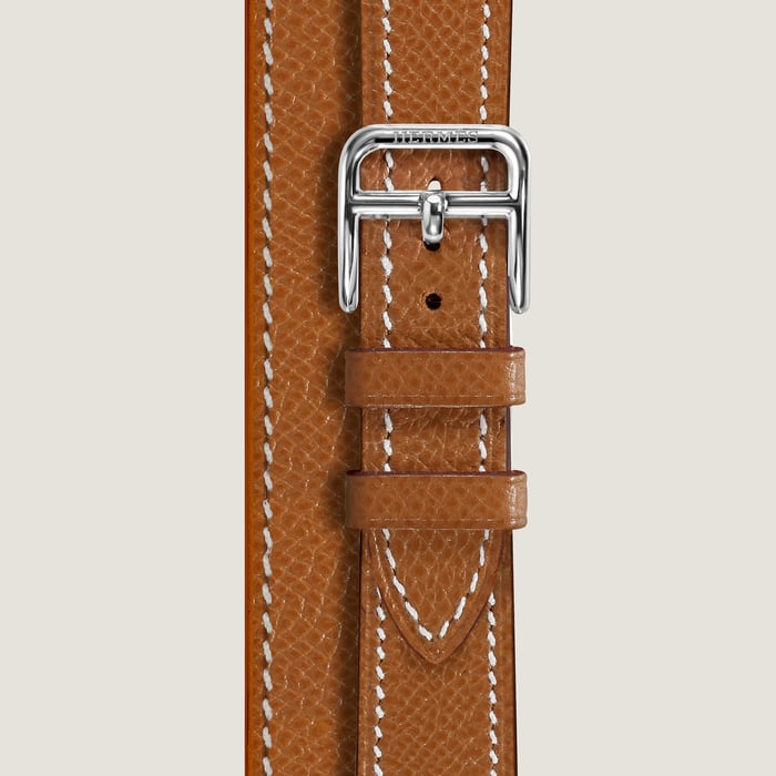 Gold Chestnut Bracelet Pour Heure H Petit Modèle 25 MM, Double Tour