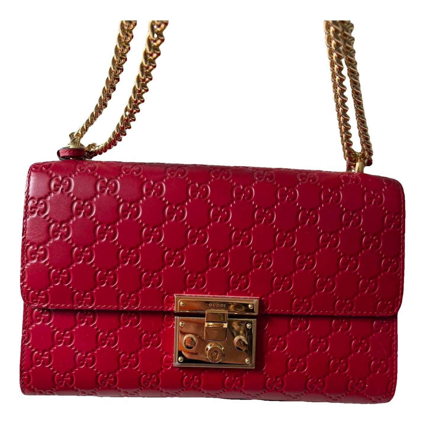 Padlock leather handbag