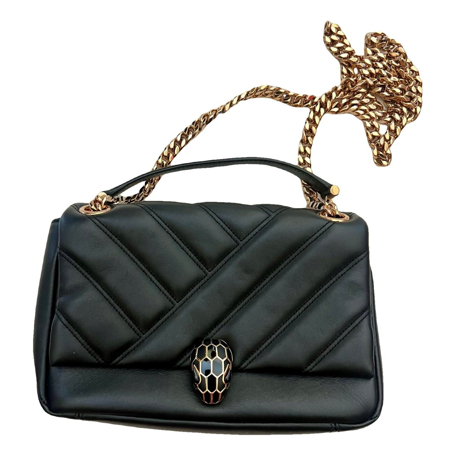 Serpenti leather handbag