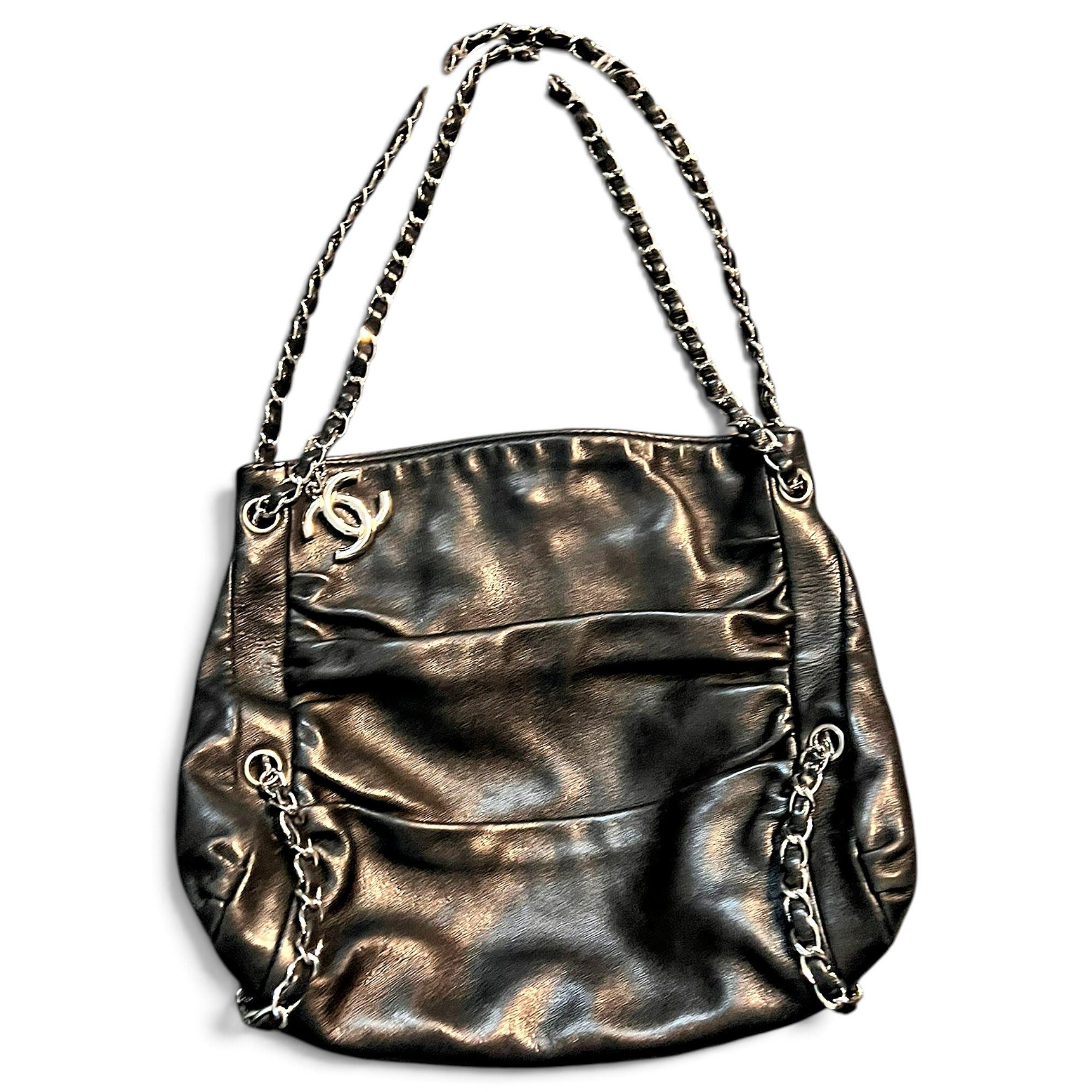 Vintage CC Chain leather handbag