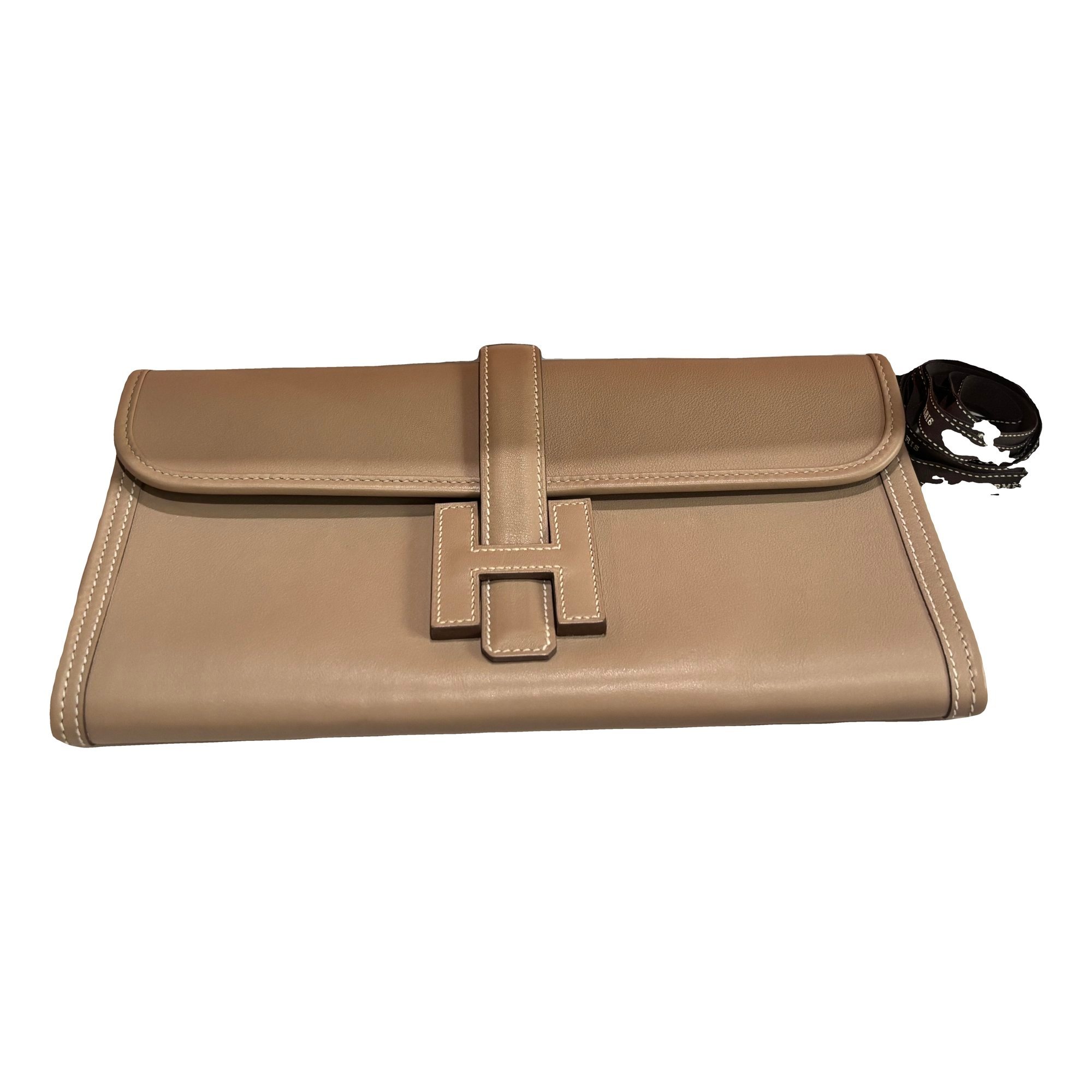 Jige leather clutch bag