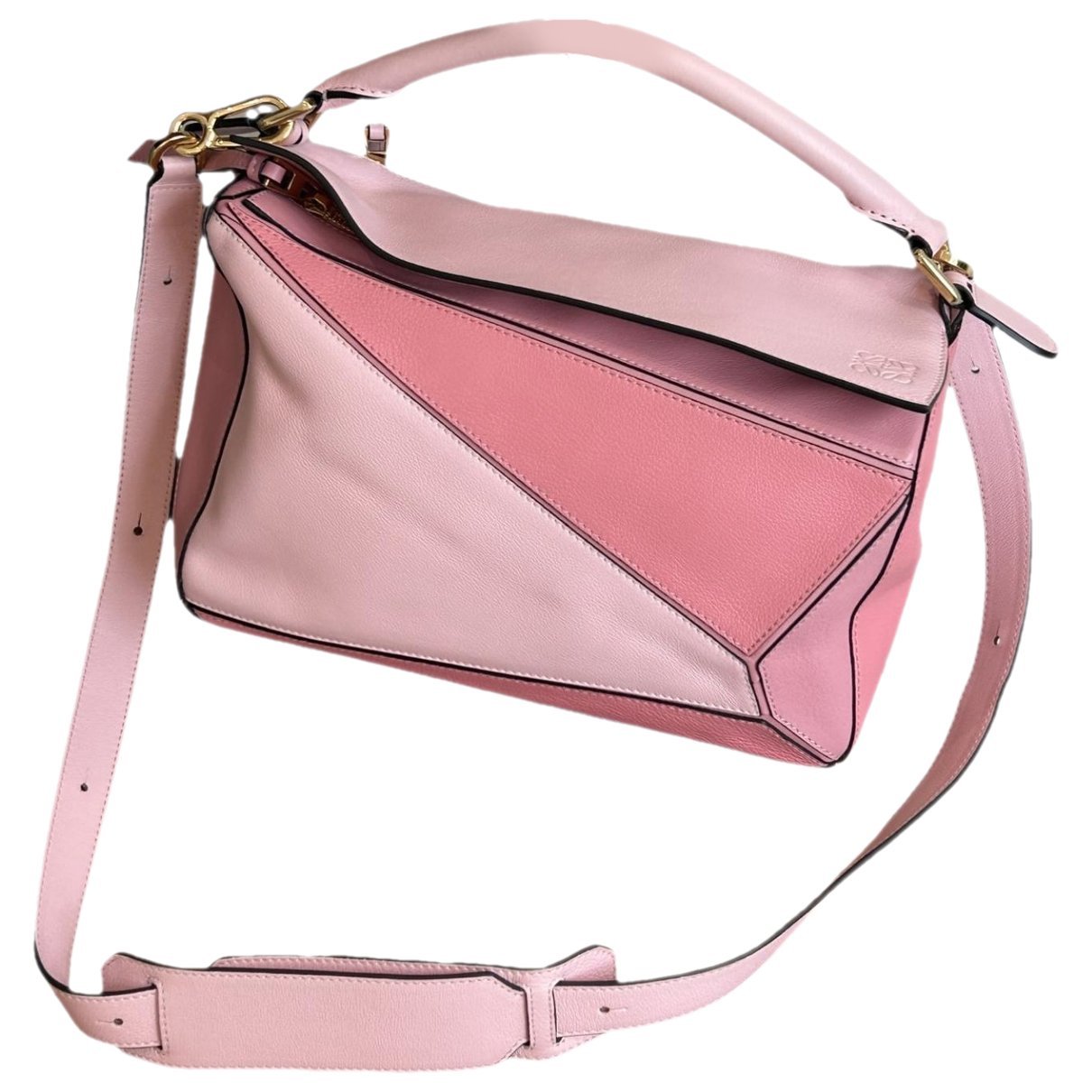 Puzzle leather handbag