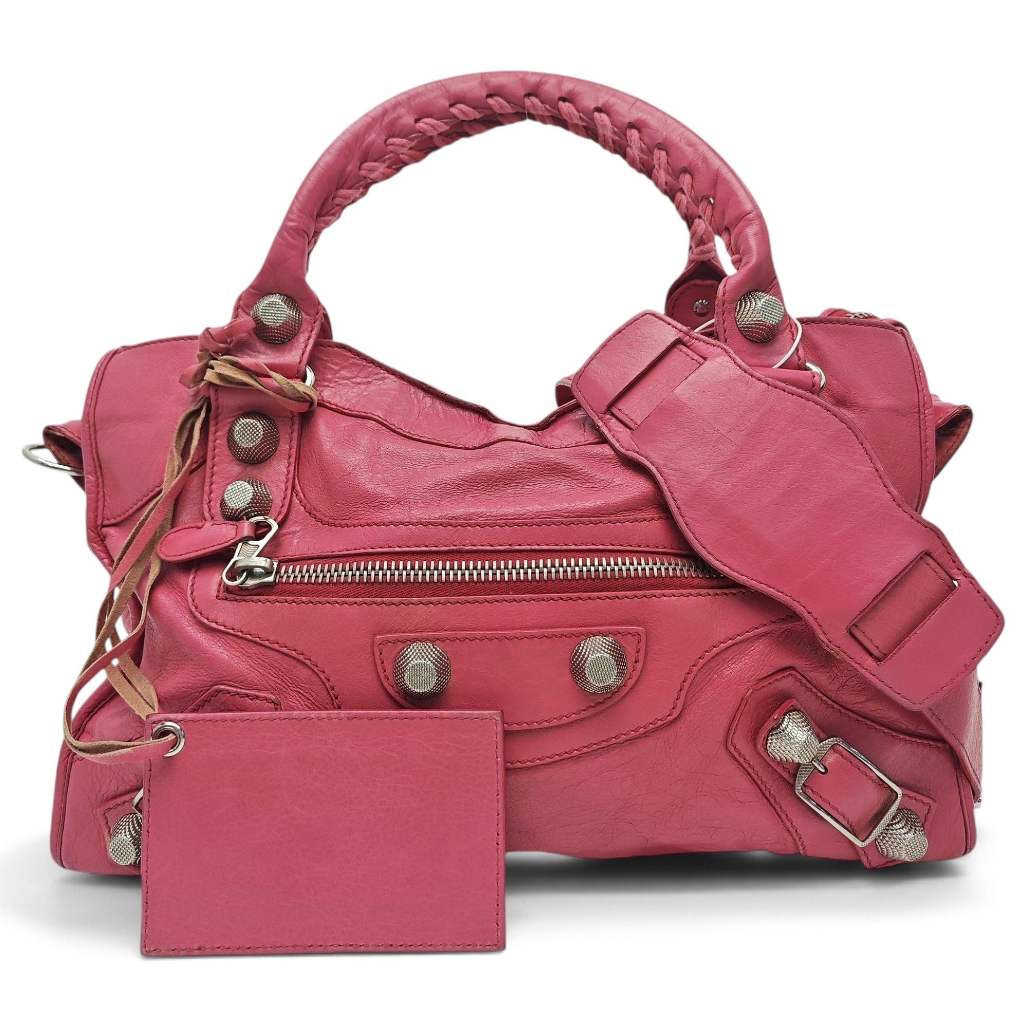 City leather handbag