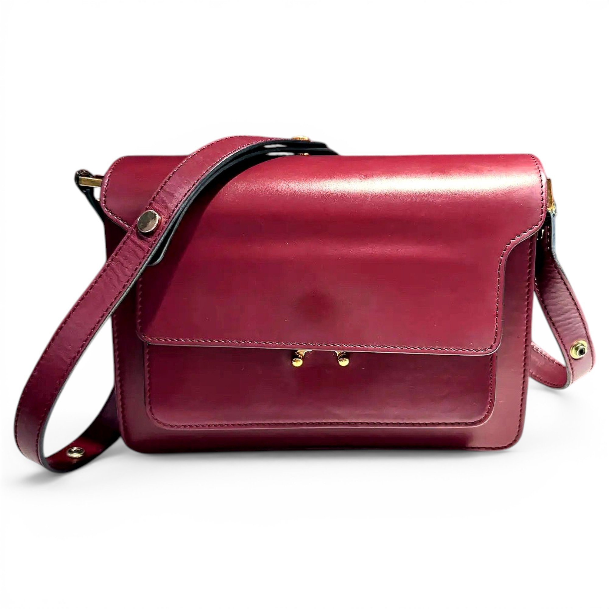 Marni Trunk leather crossbody bag