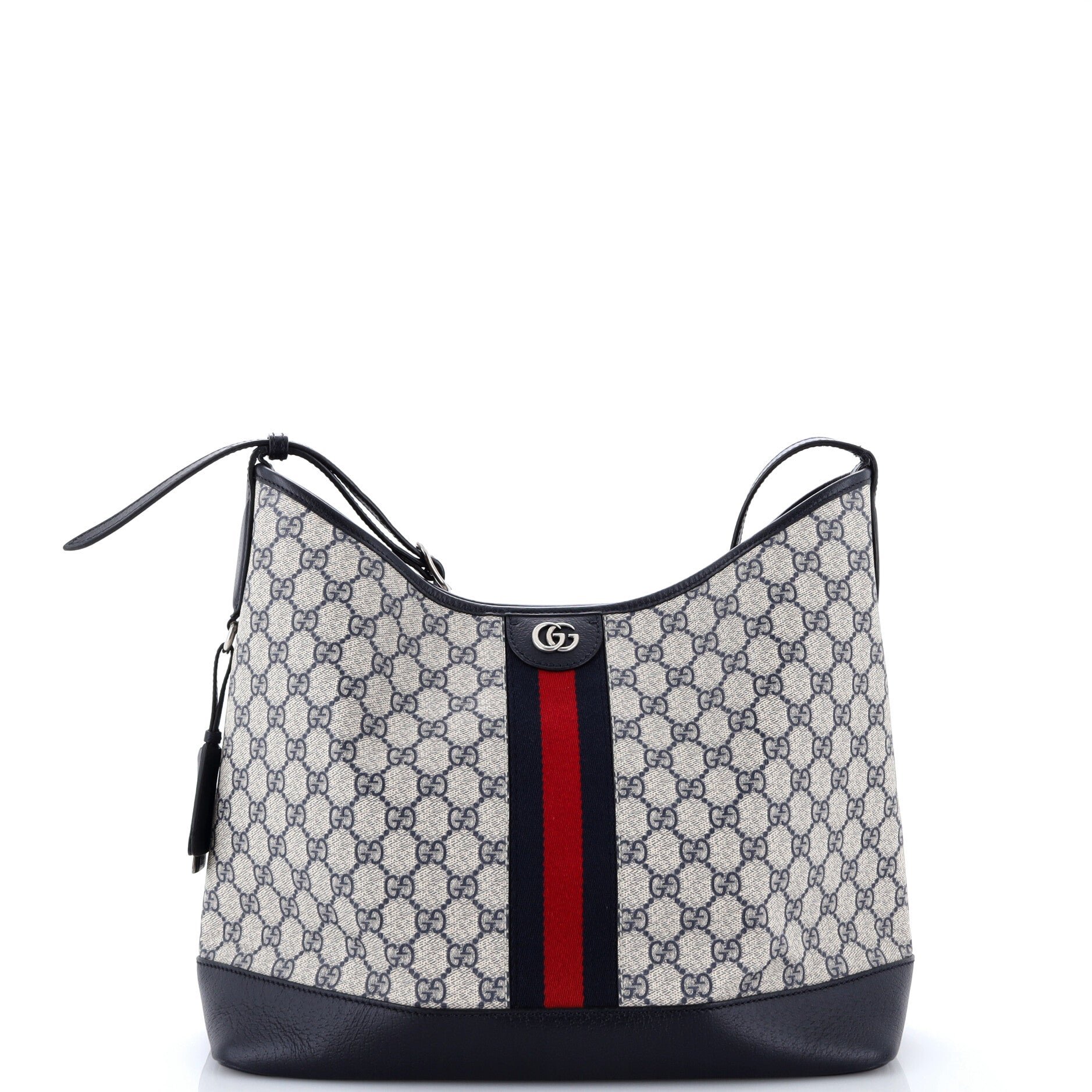 Ophidia Open Bucket Bag GG Coated Canvas with Leather Medium