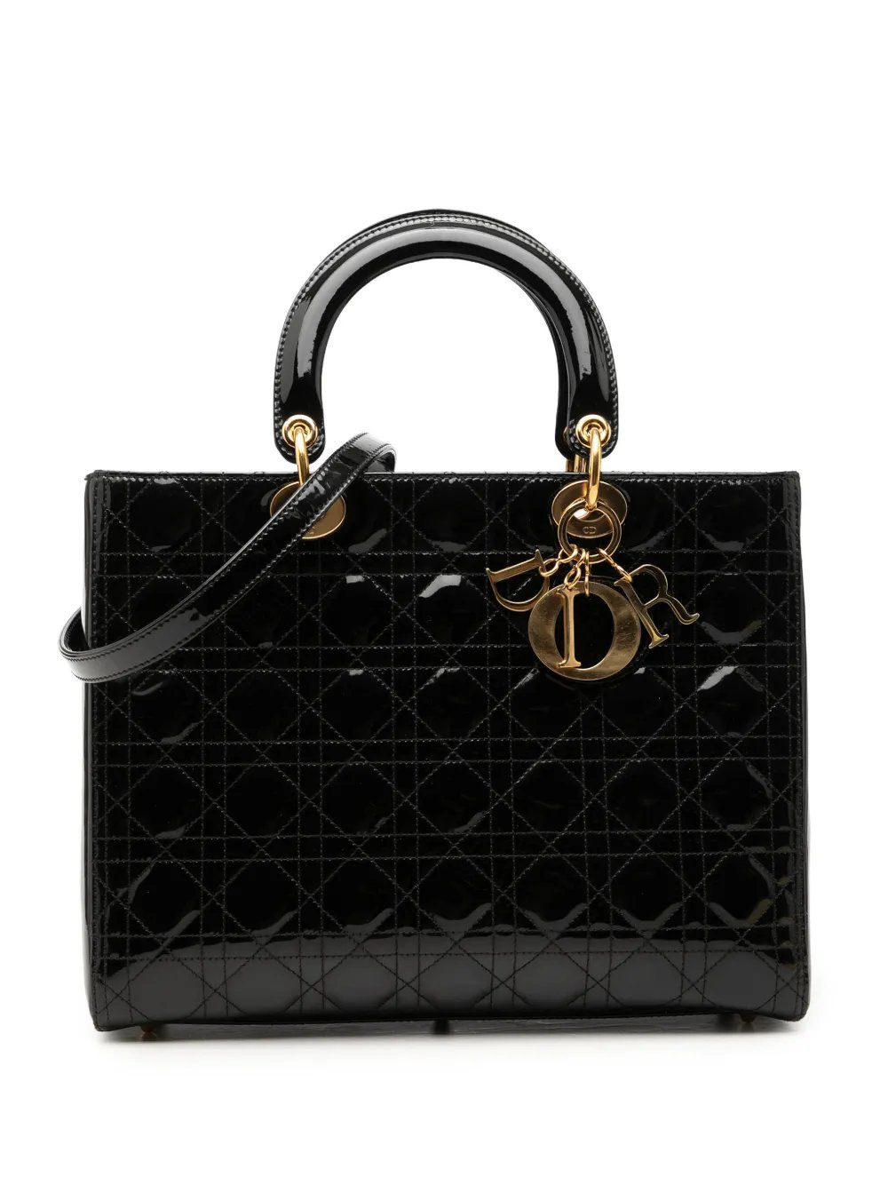 2009 Large Patent Cannage Lady Dior satchel