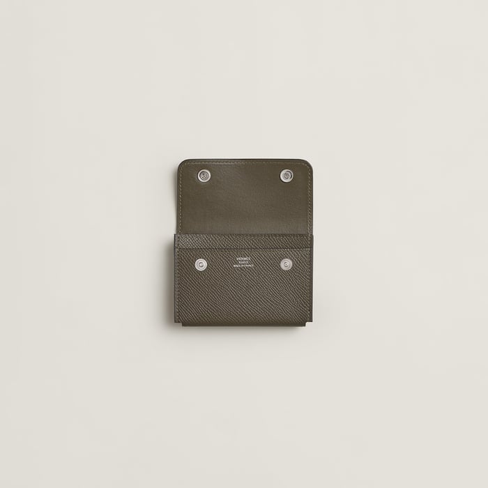 Vert Loden Hermèsnap II Card Holder