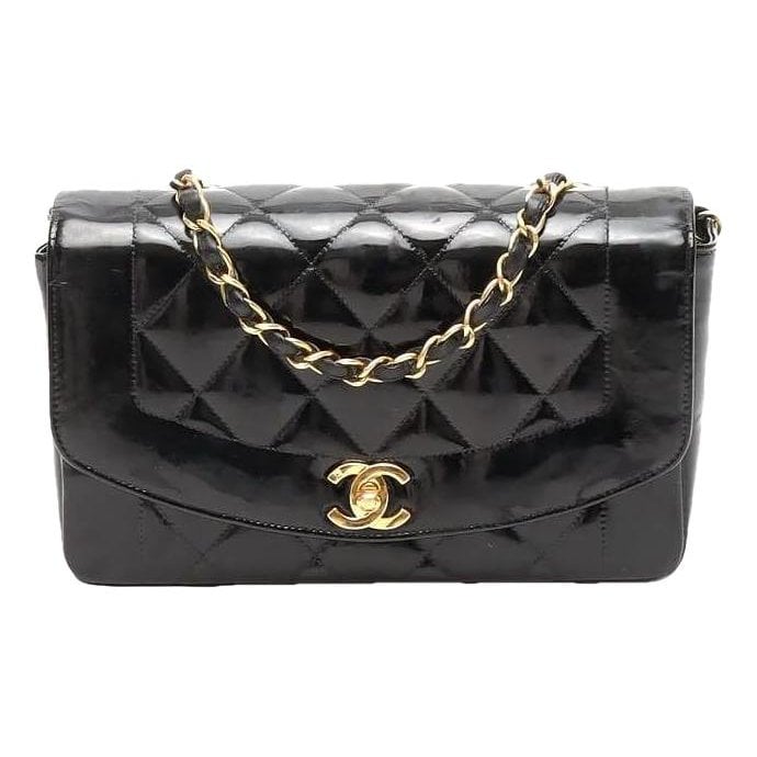 Diana patent leather handbag
