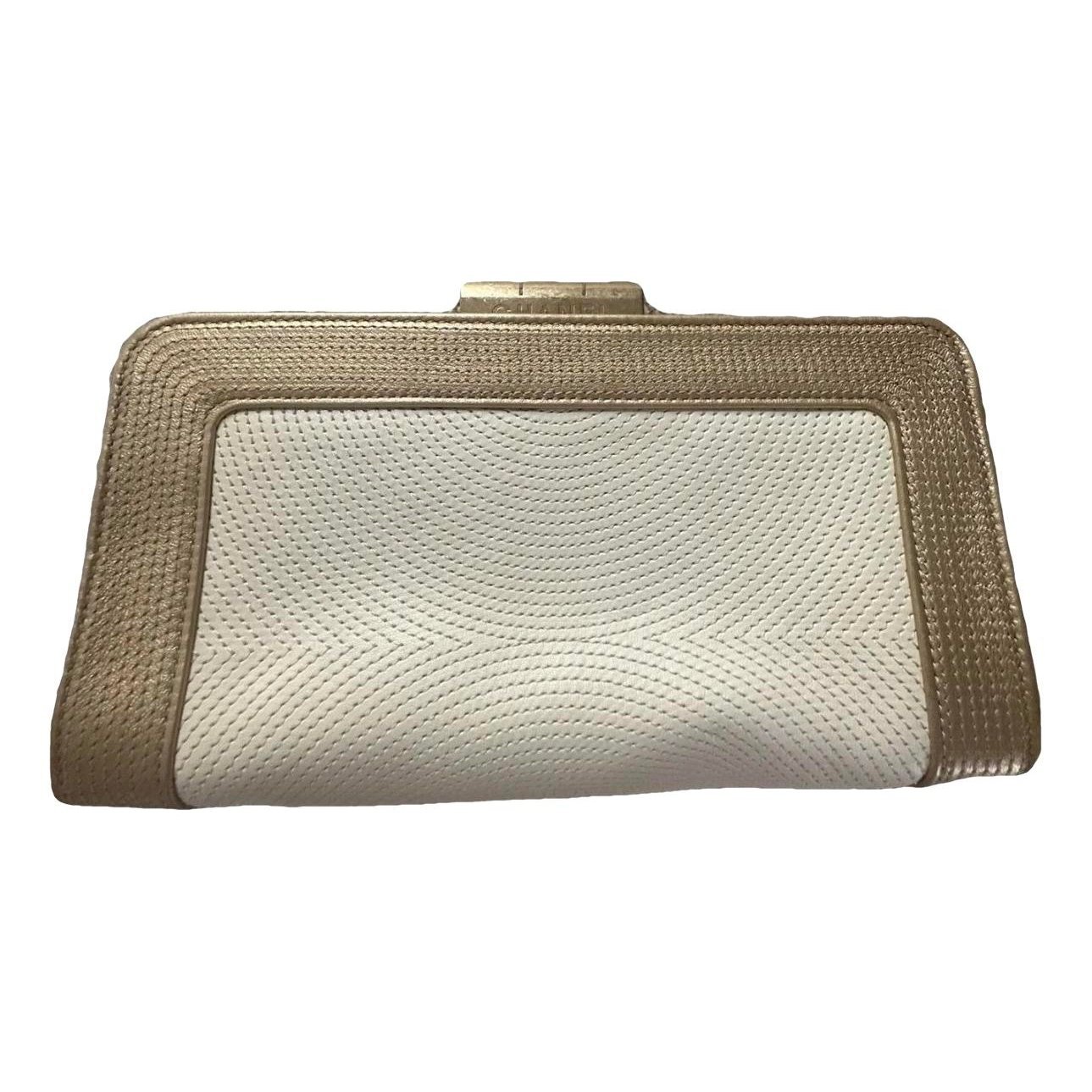 Leather clutch bag