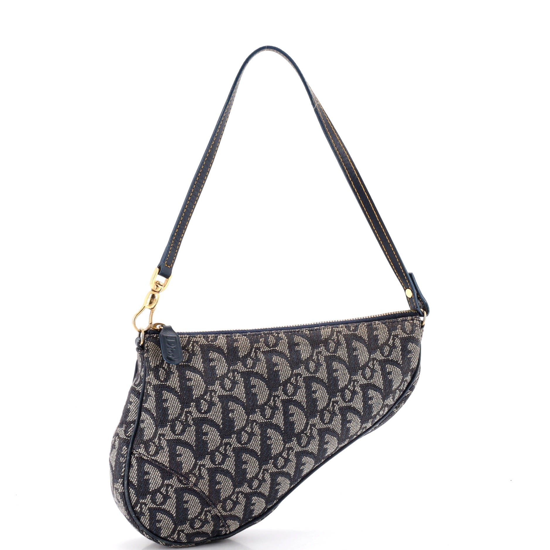Vintage Saddle Bag Diorissimo Canvas Mini