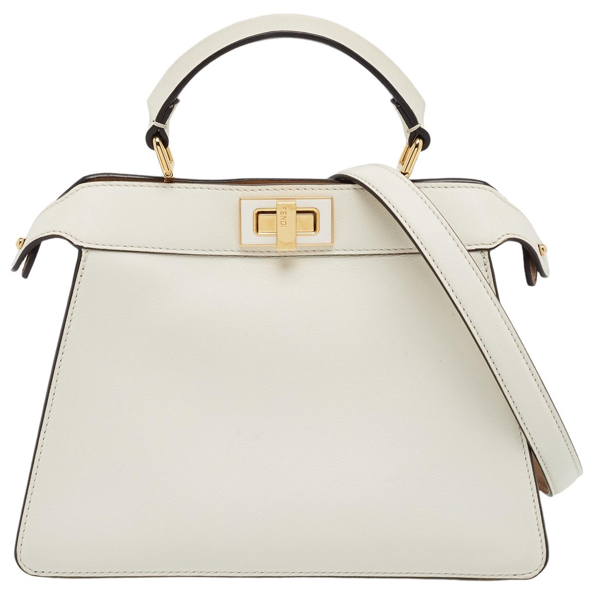 Peekaboo leather satchel