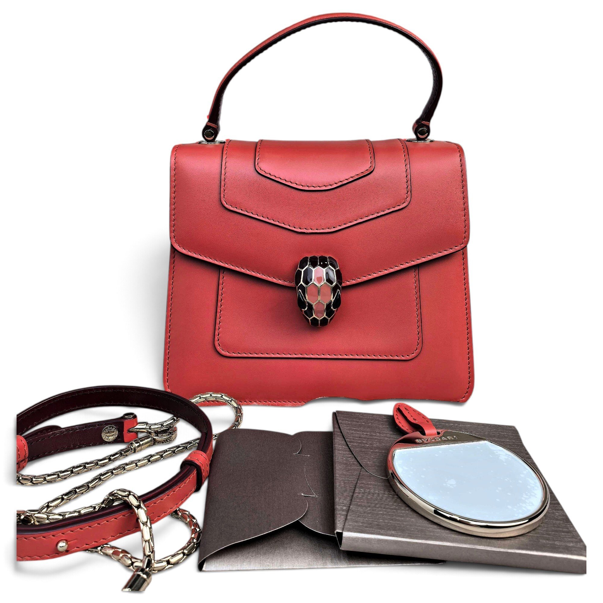 Serpenti leather handbag