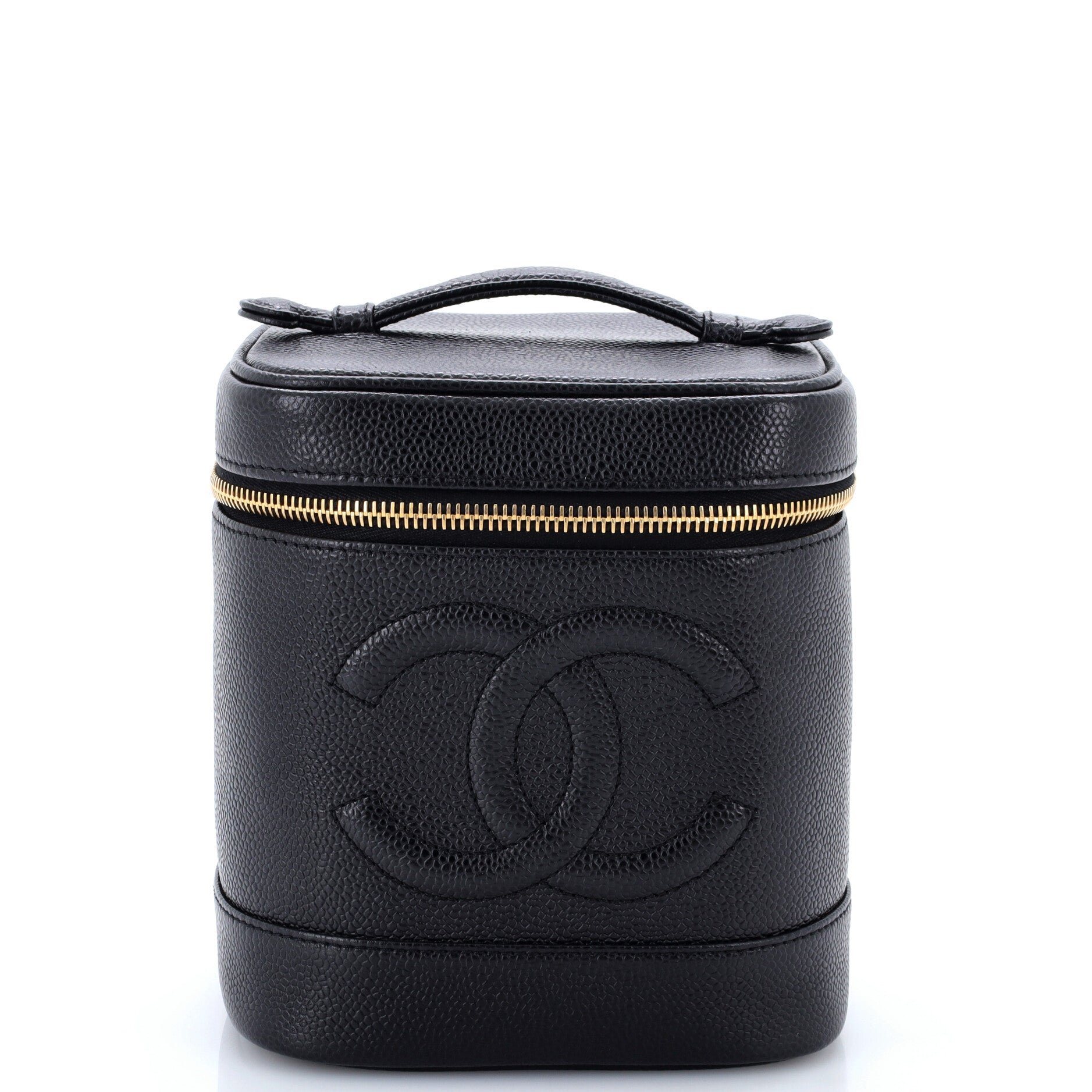 Vintage Timeless Cosmetic Case Caviar Tall
