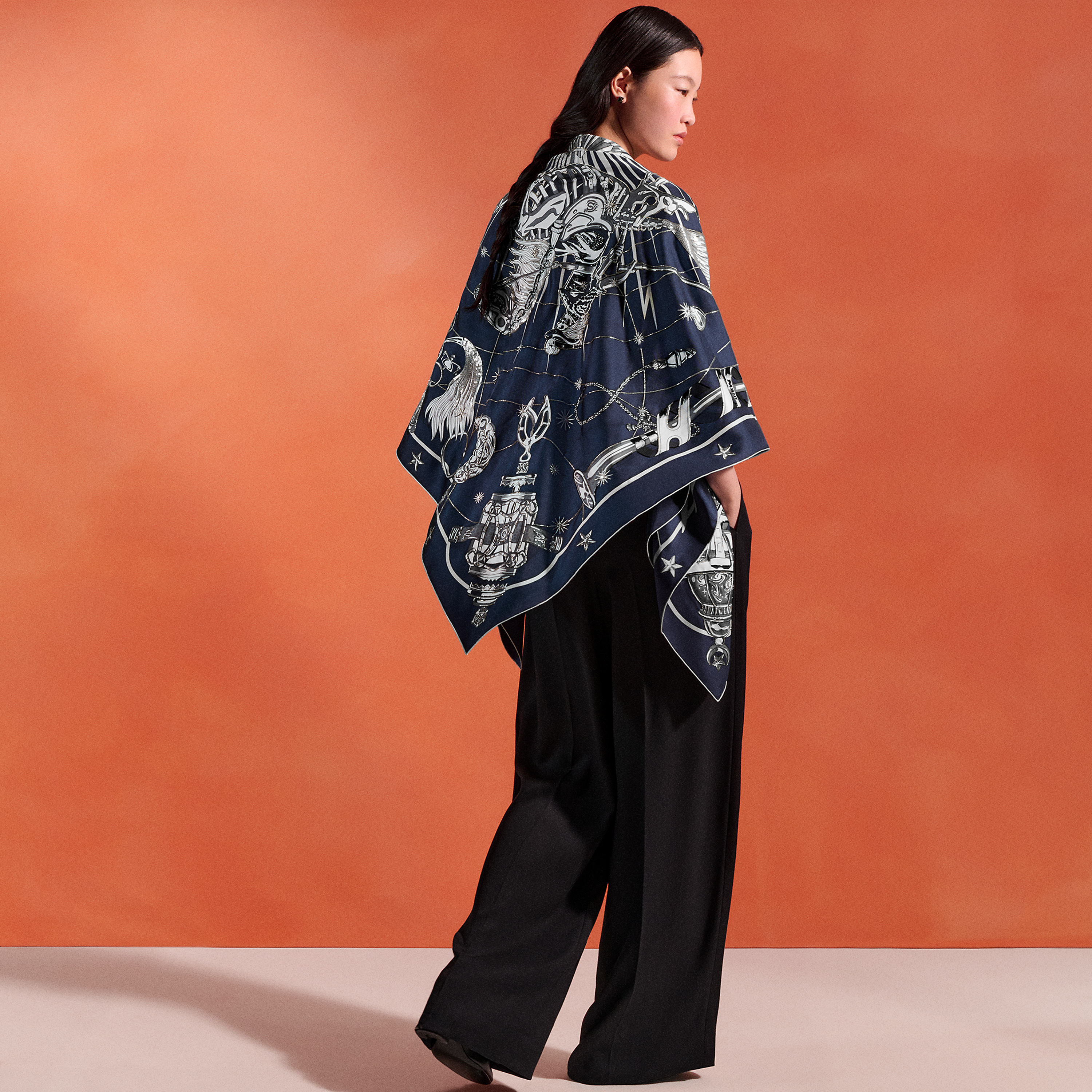 Chorus Stellarum embroidered giant scarf